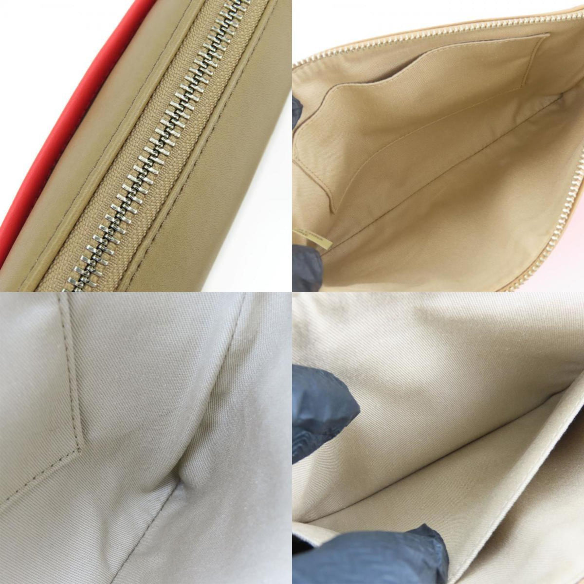 Coach Beige Pink Leather Shoulder Bag (Pre-Owned)