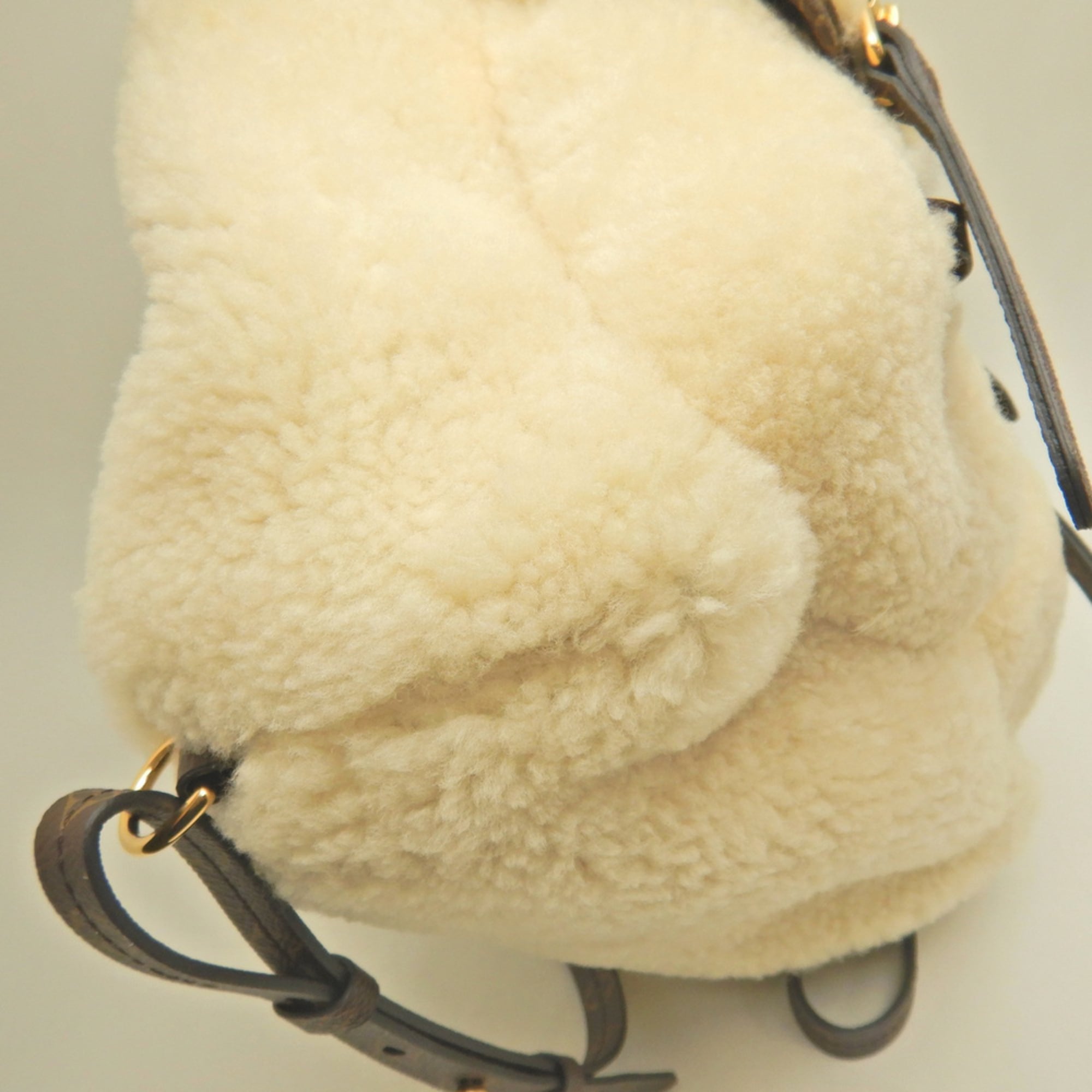 Louis Vuitton Cream Leather Backpack (Pre-Owned)
