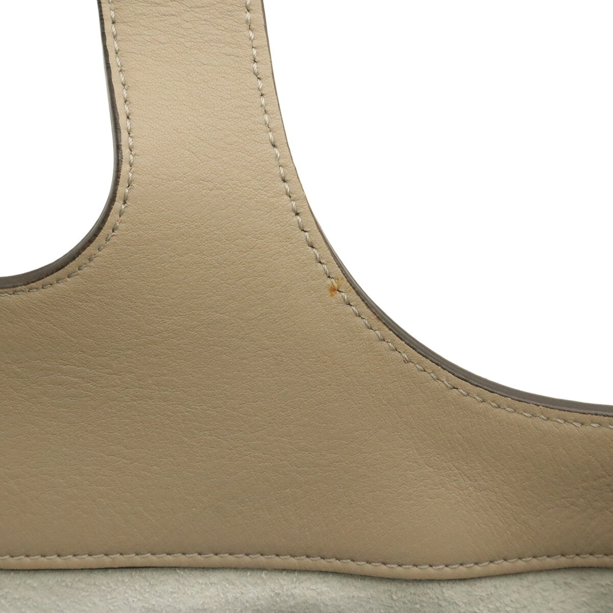 Celine Grayish Leather Shoulder Bag Tote Bag (Pre-Owned)