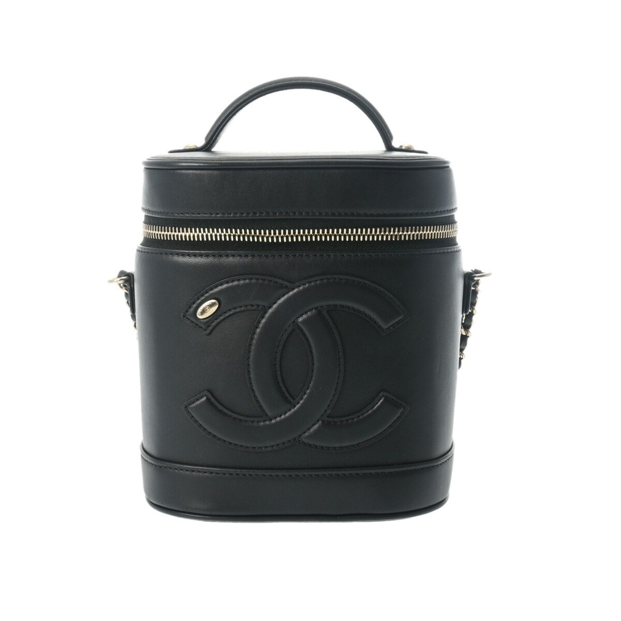 Chanel Black Leather Handbag (Pre-Owned)