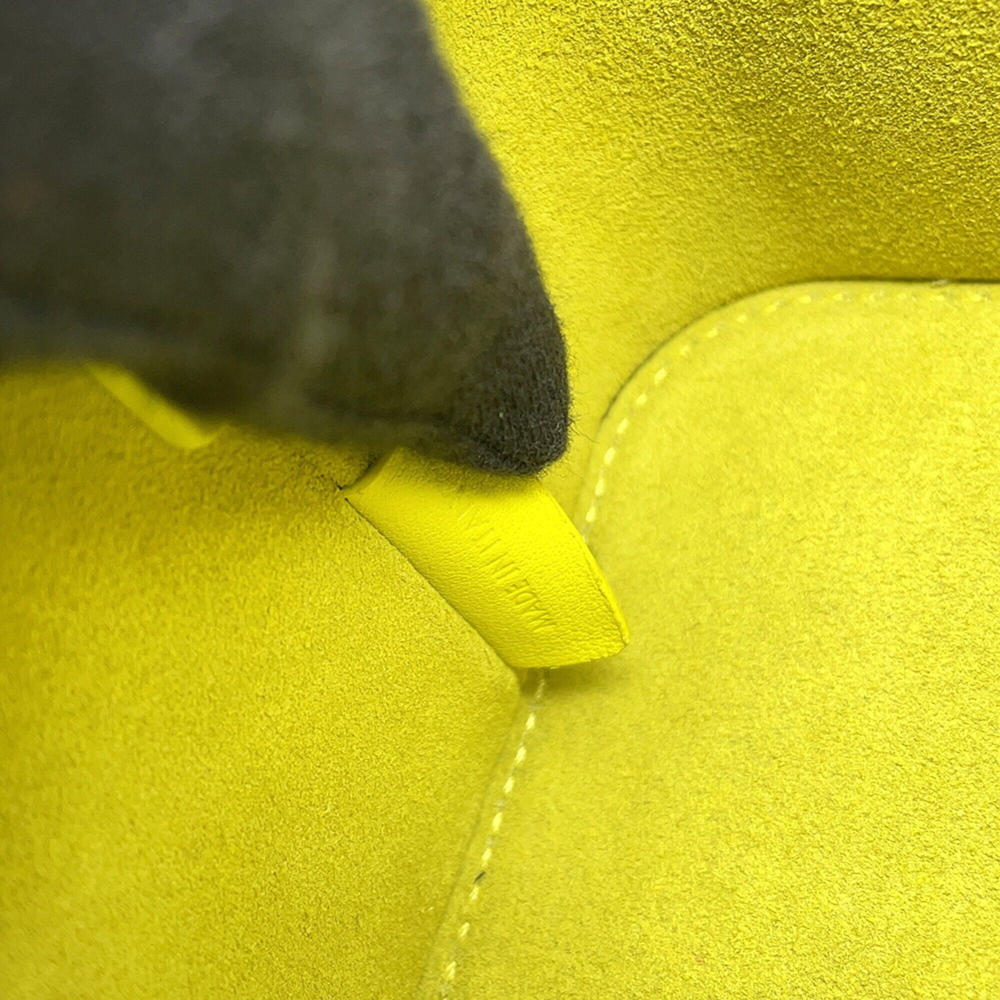 Celine Yellow Leather Handbag Shoulder Bag (Pre-Owned)