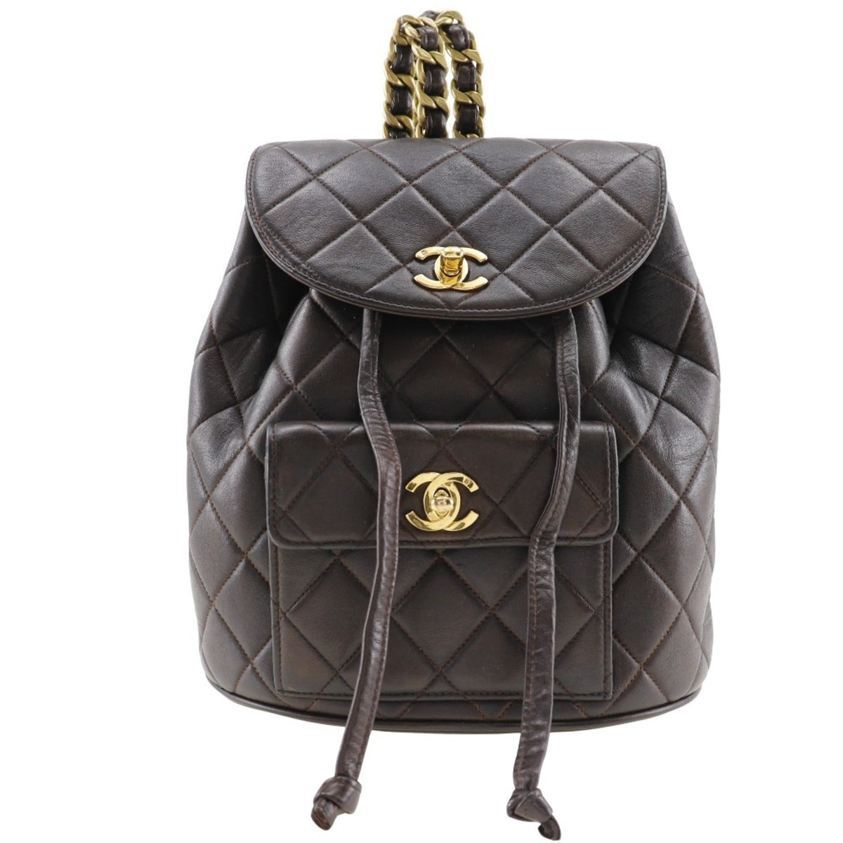 Chanel Brown Leather Backpack (Pre-Owned)