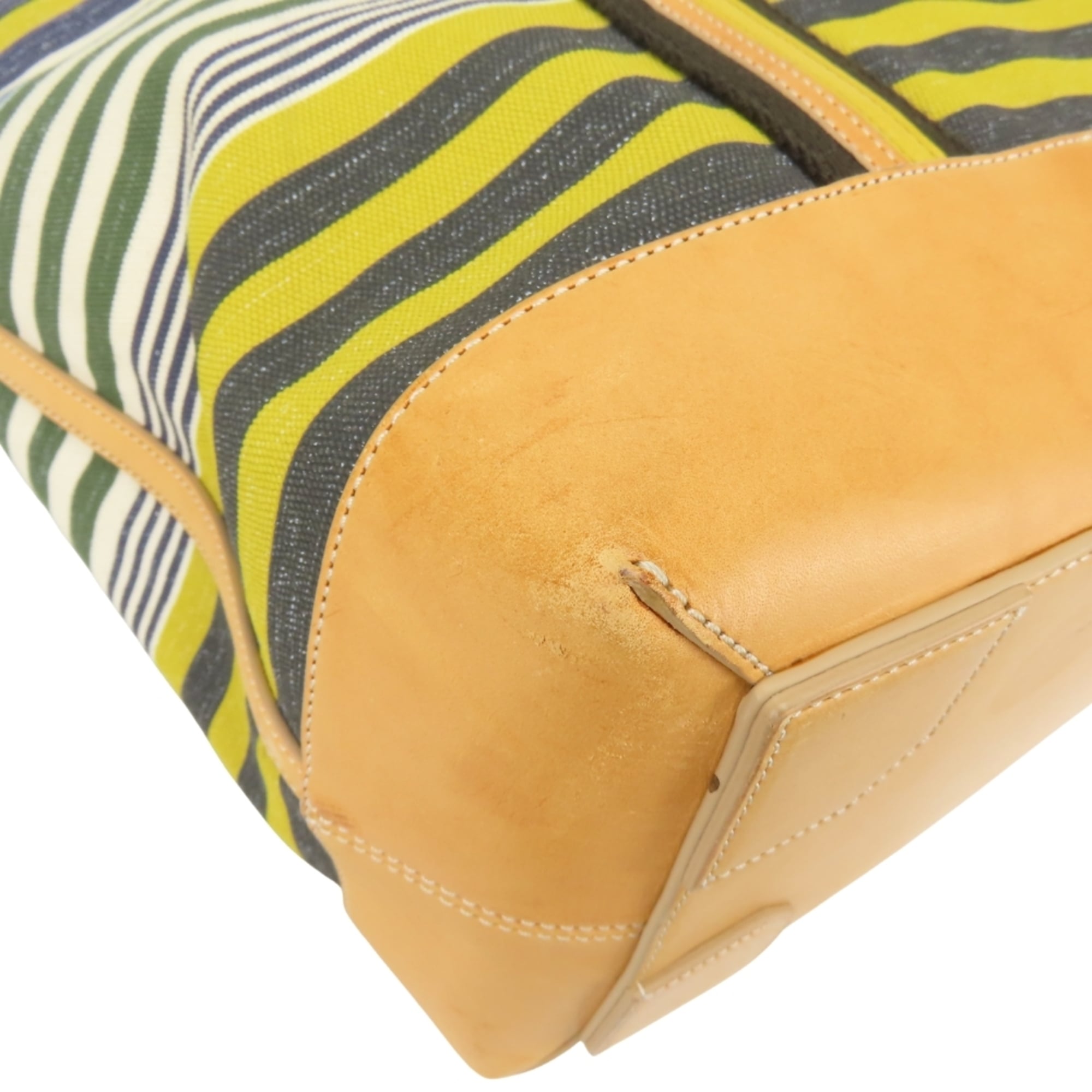 Coach Multi-Color Canvas Leather Tote Bag (Pre-Owned)