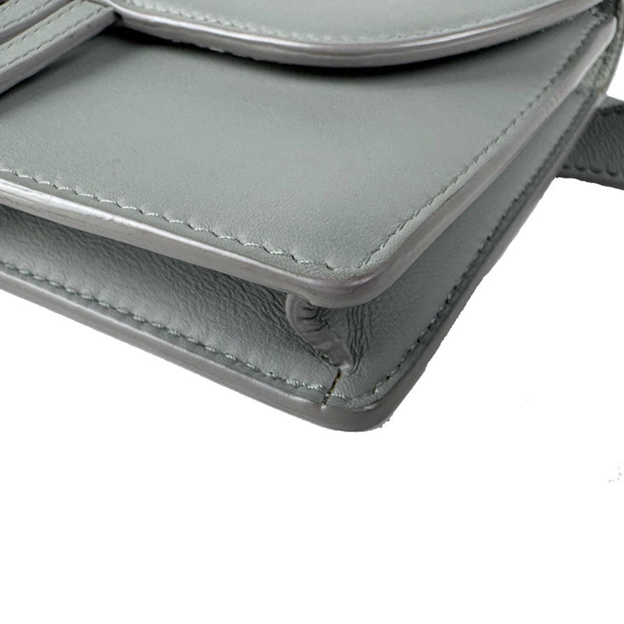 Christian Dior Gray Leather Fanny Pack (Pre-Owned)