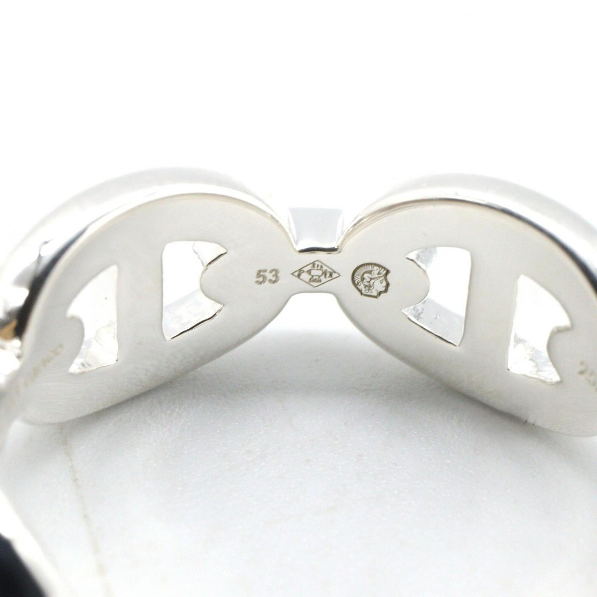 Hermes Silver Silver 925 Band Ring (Pre-Owned)