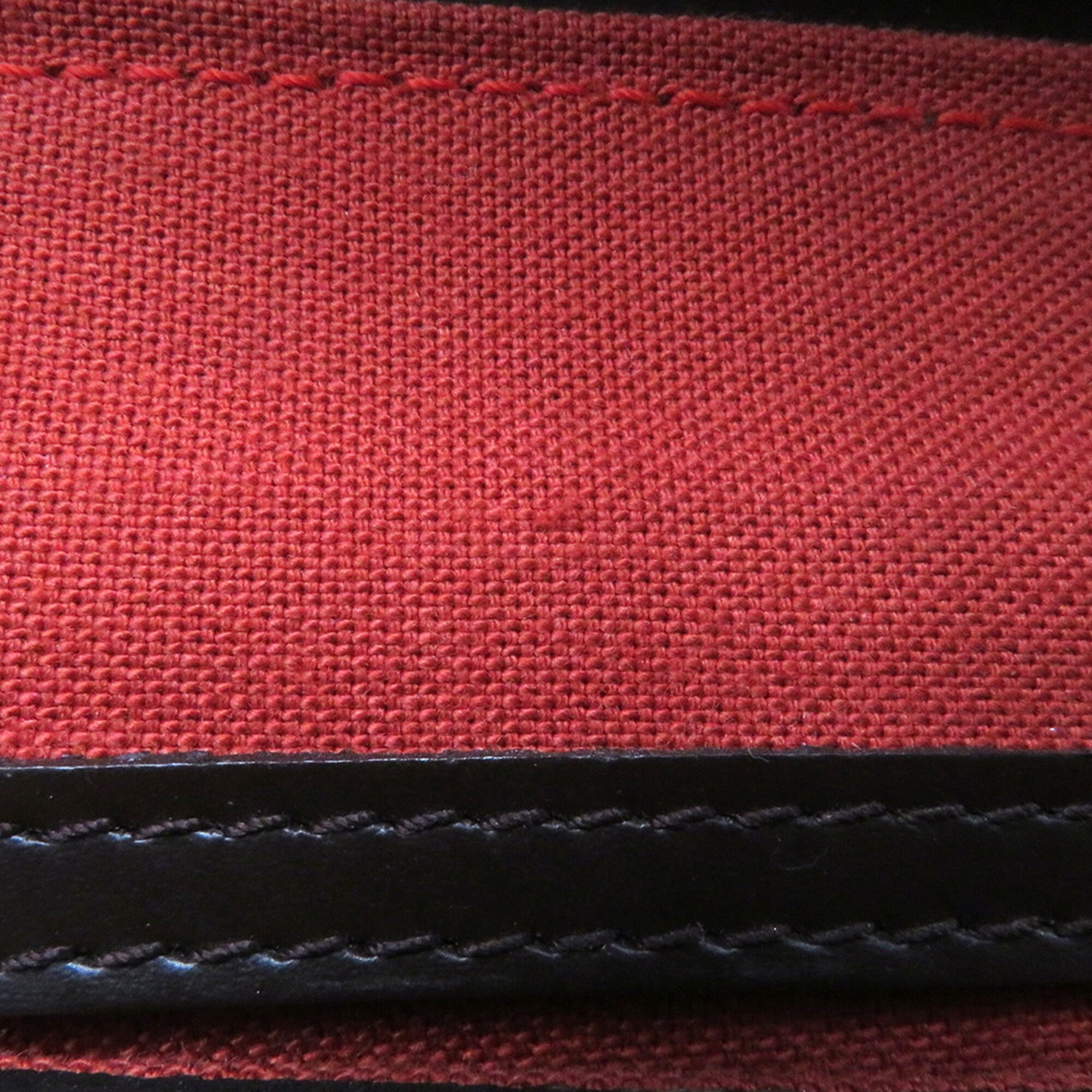 Louis Vuitton Damier Canvas Ebene Red Color Exotic Leather Backpack Handbag (Pre-Owned)
