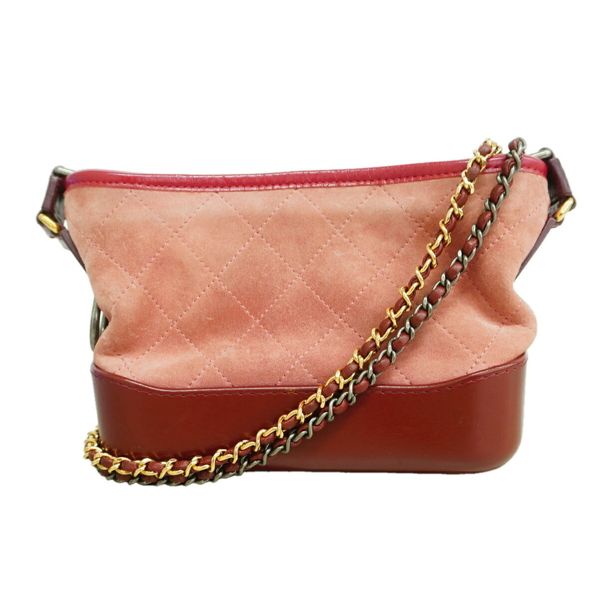 Chanel Red Color Suede Shoulder Bag (Pre-Owned)