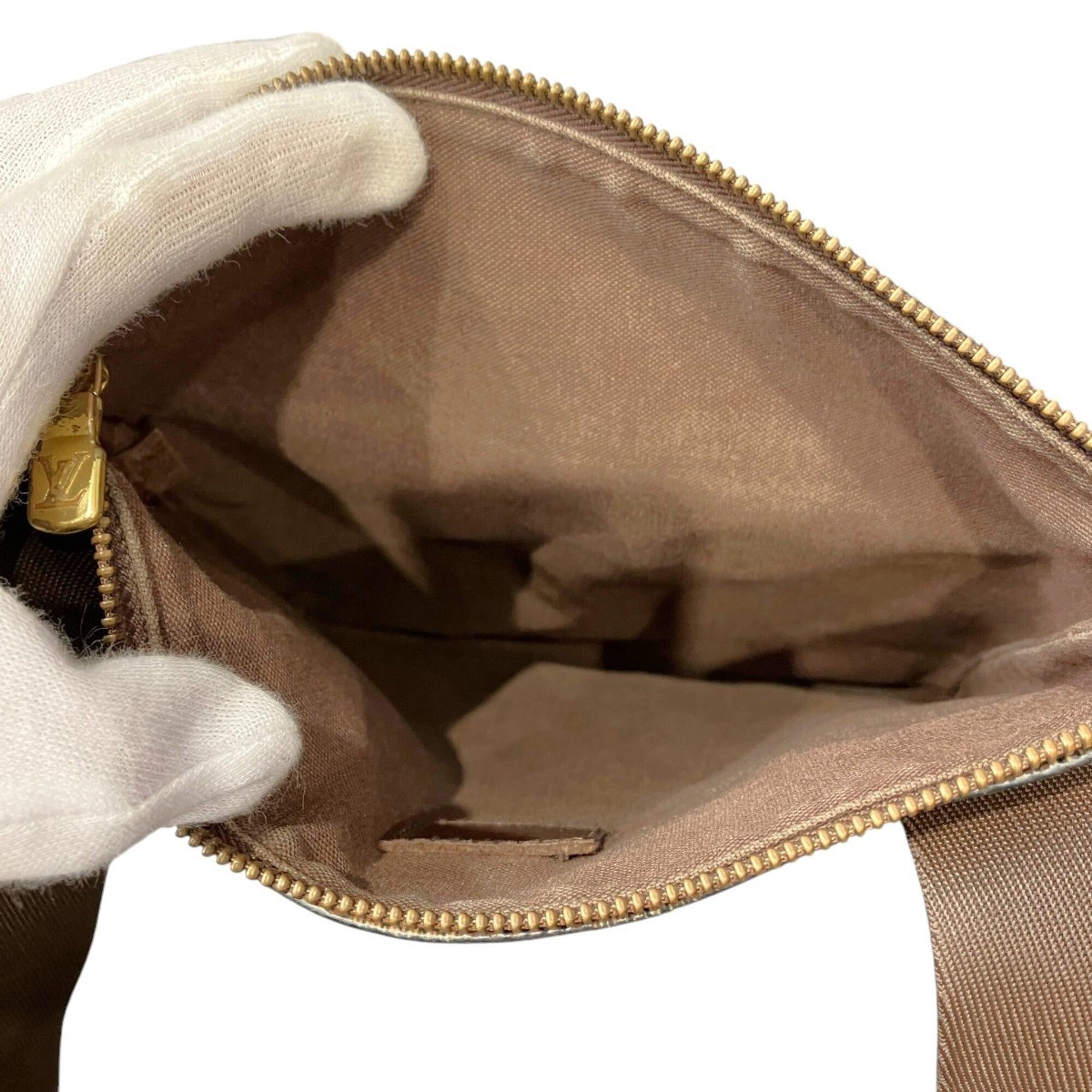 Louis Vuitton Brown Galle White Damier Canvas Pochette Shoulder Bag (Pre-Owned)