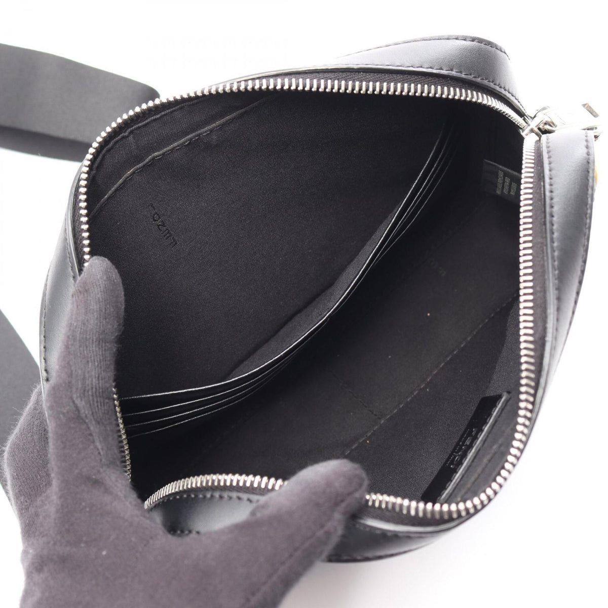 Fendi Black Gray Yellow Pvc Leather Handbag Shoulder Bag (Pre-Owned)