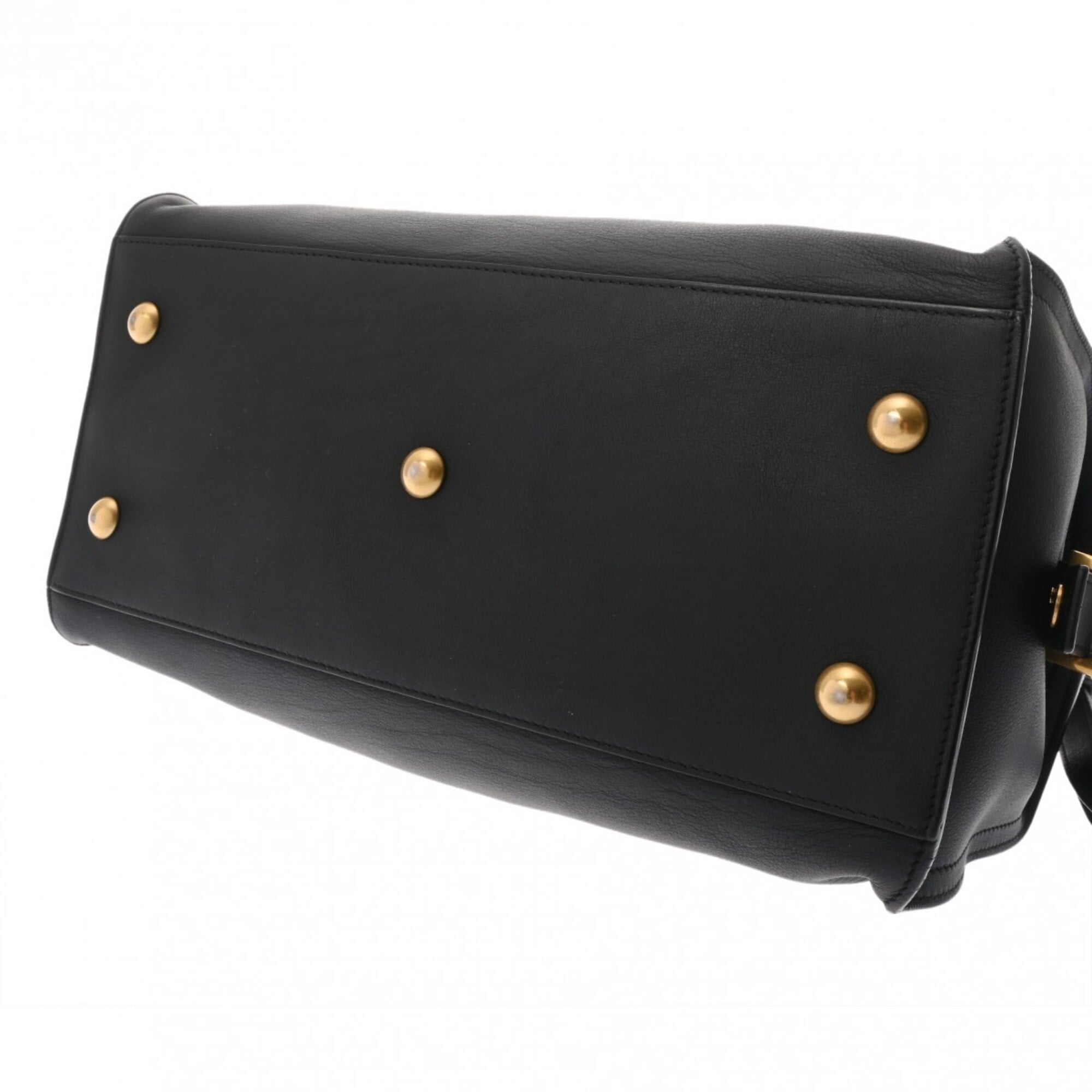 Saint Laurent Black Leather Handbag (Pre-Owned)