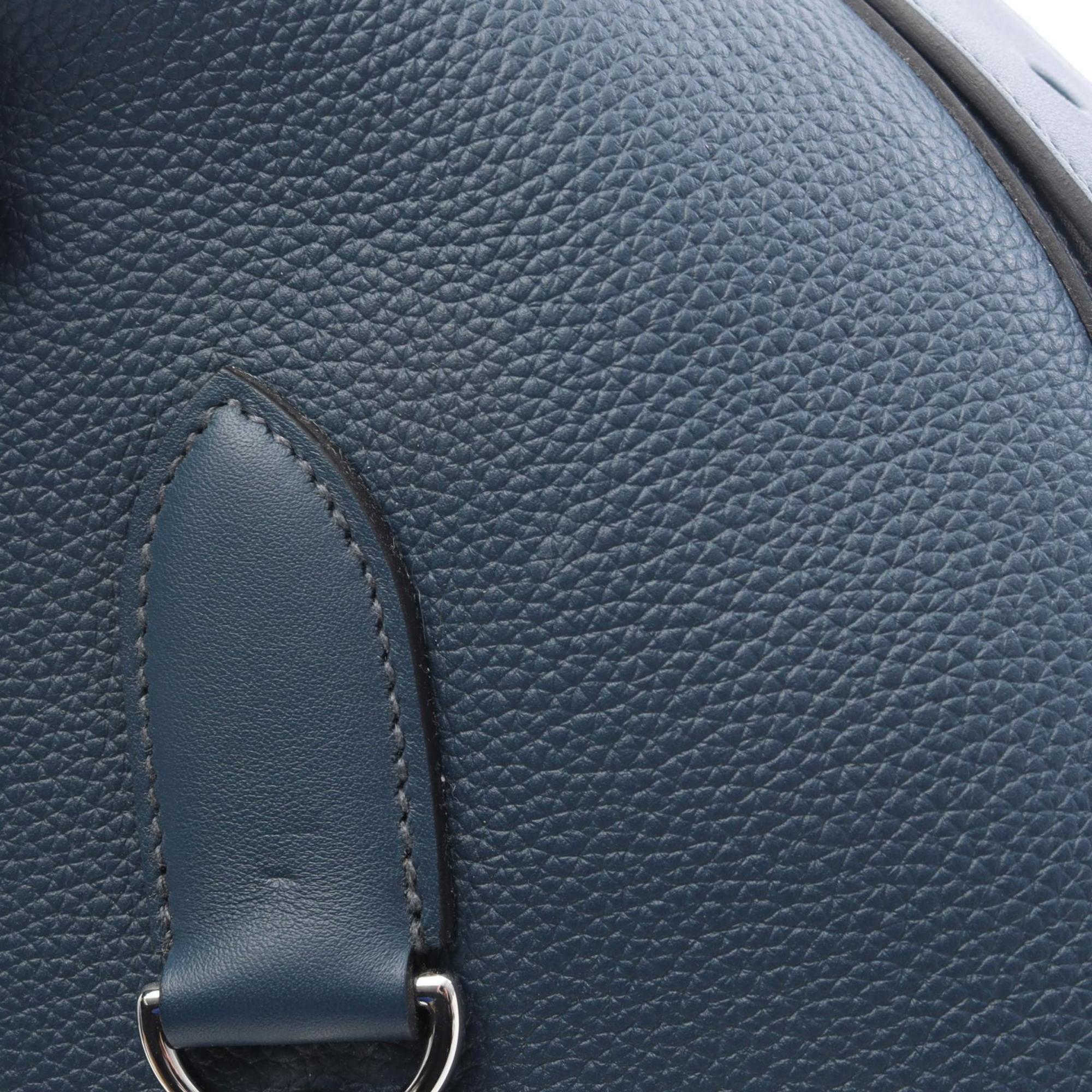 Hermes Navy Togo Leather Leather Handbag Shoulder Bag (Pre-Owned)