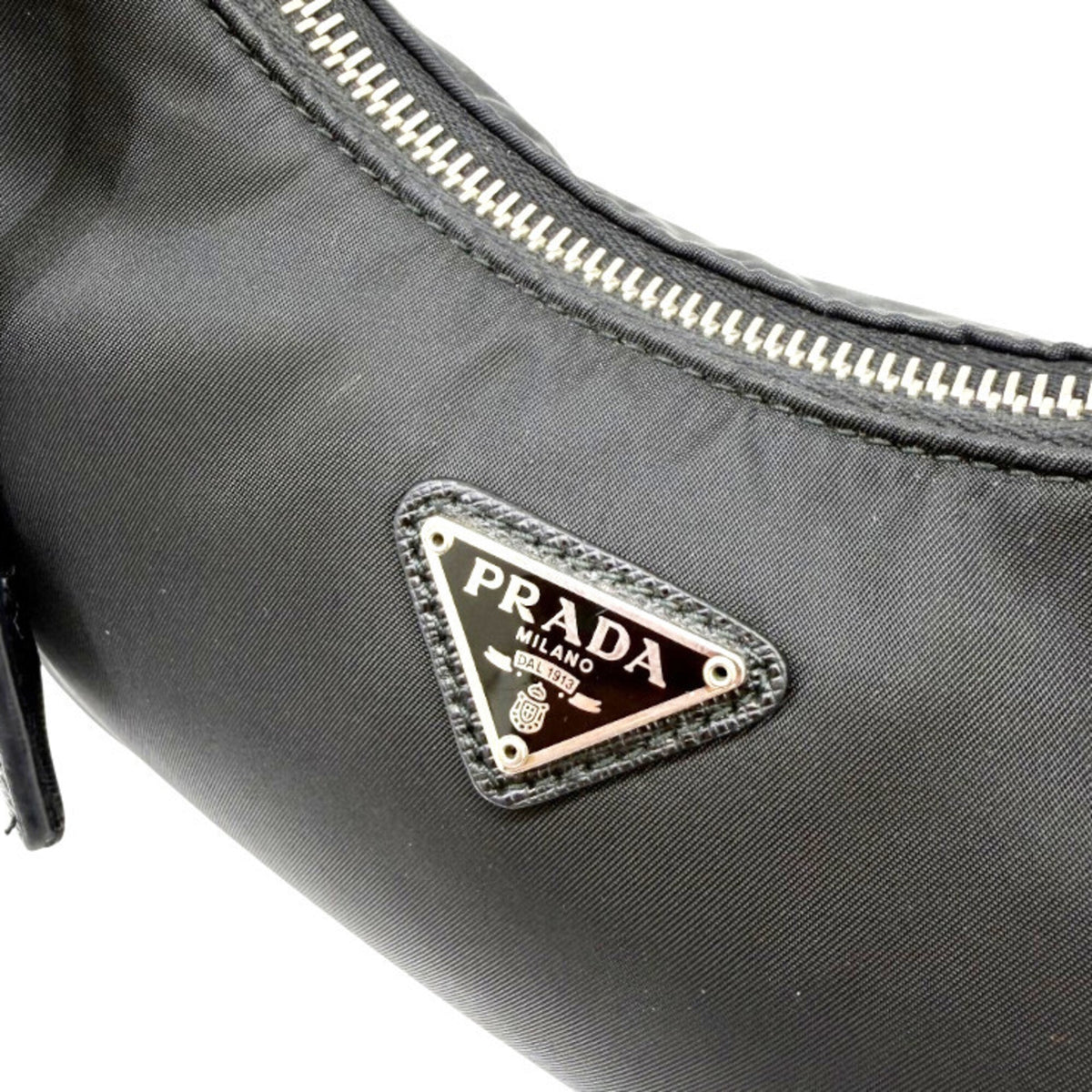Prada Black Nylon Handbag Pouch Shoulder Bag (Pre-Owned)