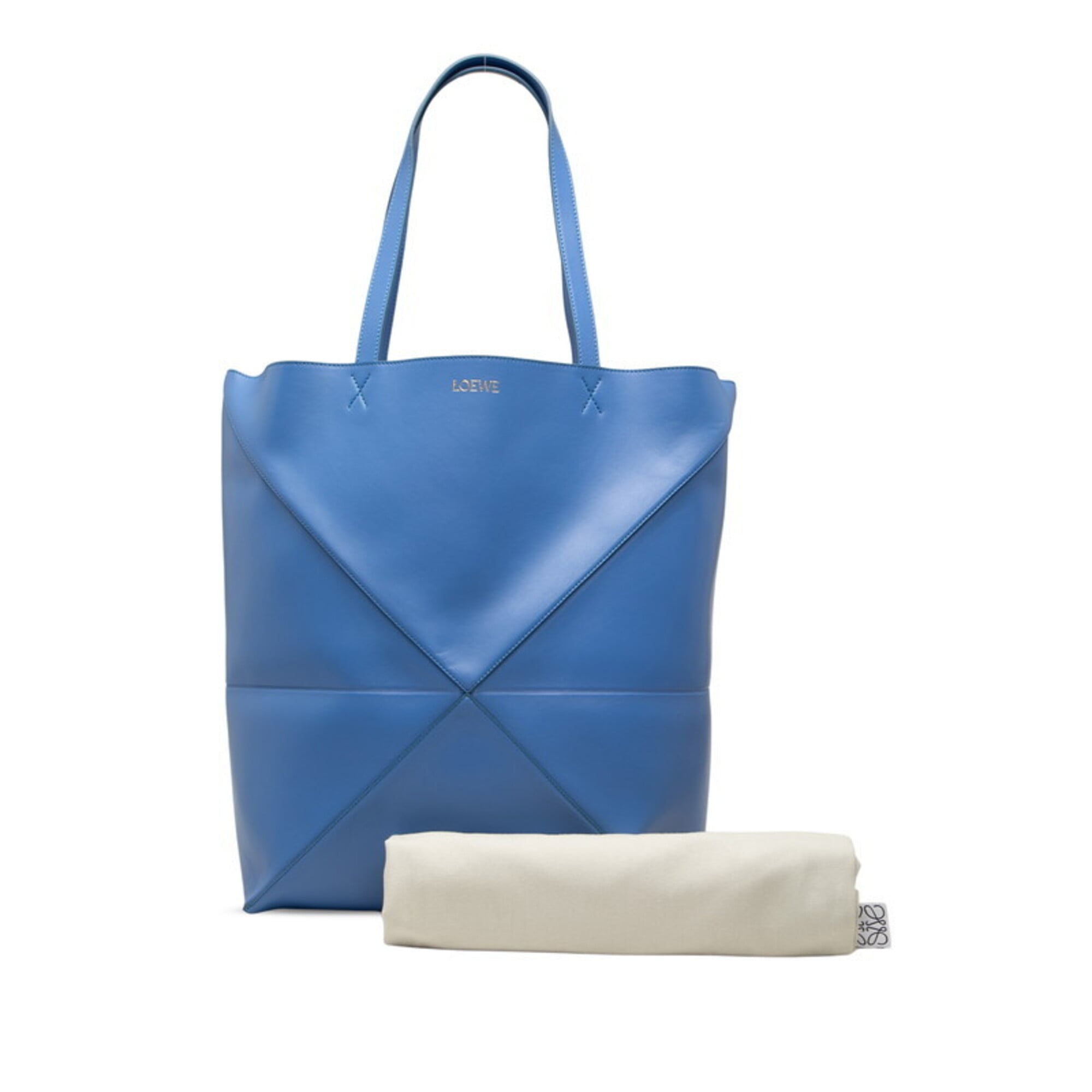 Loewe Blue Leather Handbag Tote Bag (Pre-Owned)