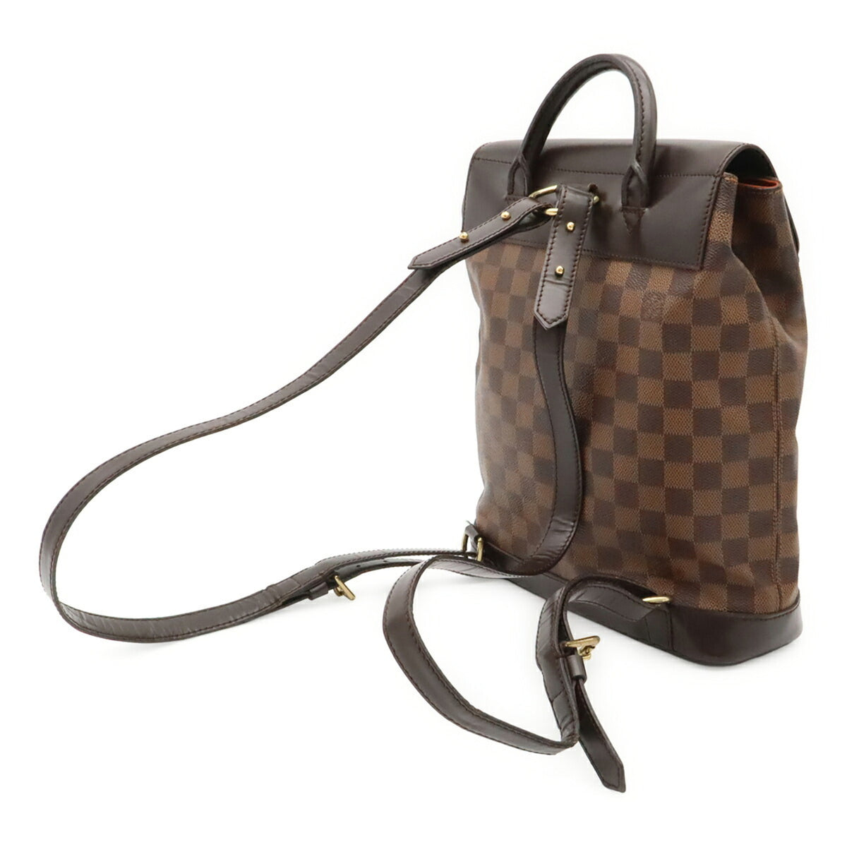Louis Vuitton Brown Damier Canvas Pvc Backpack Shoulder Bag (Pre-Owned)