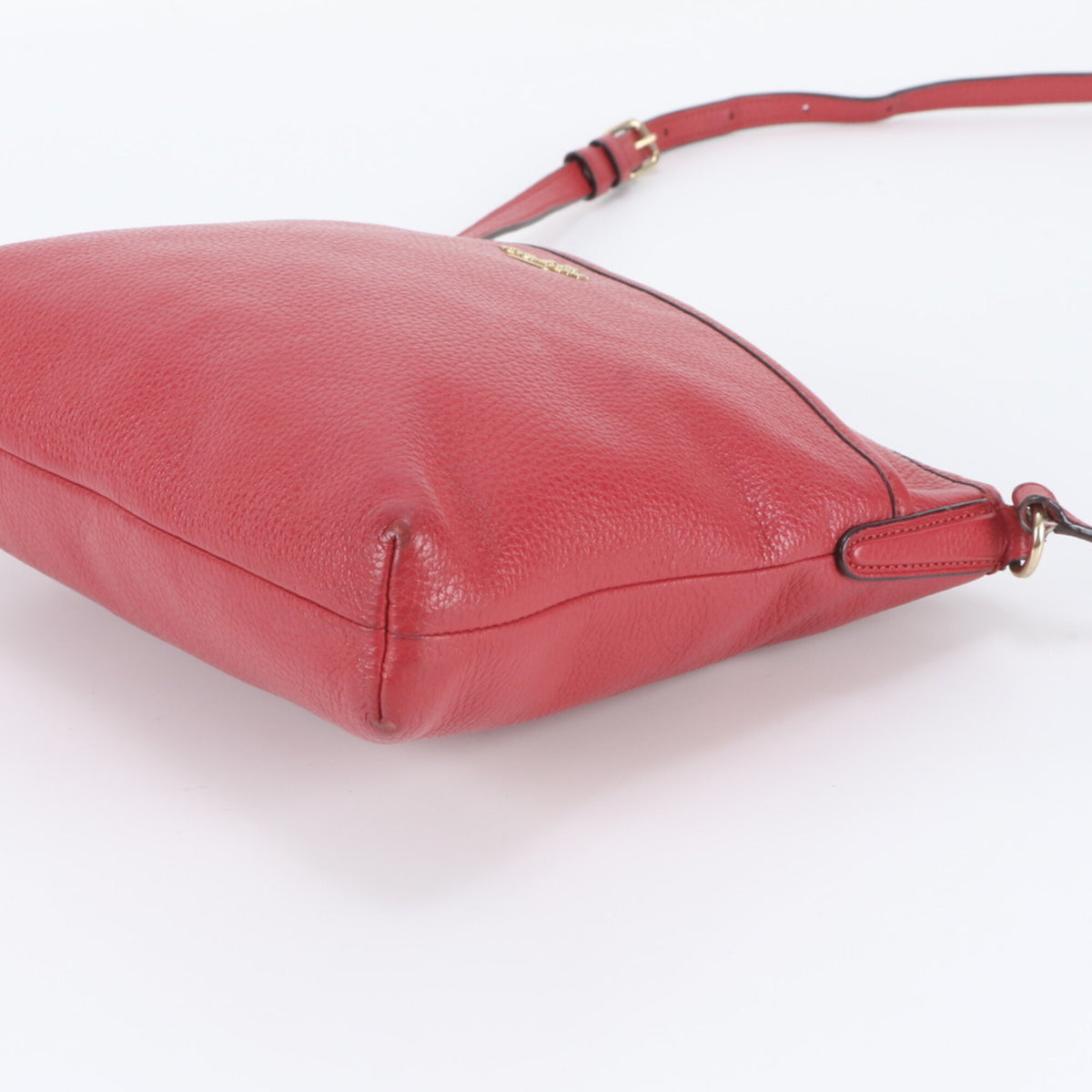 Coach Red Color Leather Crossbody Bag Handbag Shoulder Bag Tote Bag (Pre-Owned)