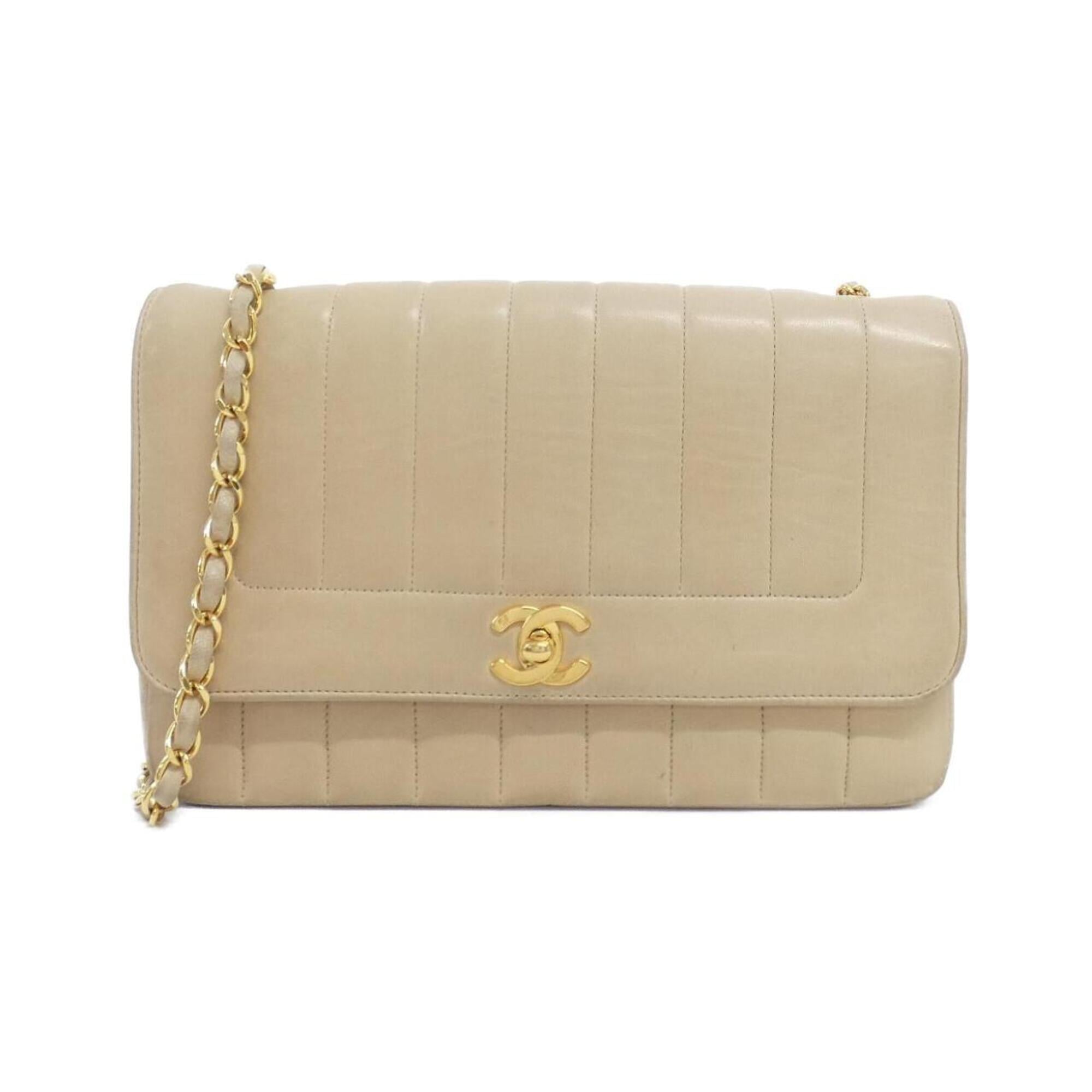 Chanel Beige Leather Shoulder Bag (Pre-Owned)