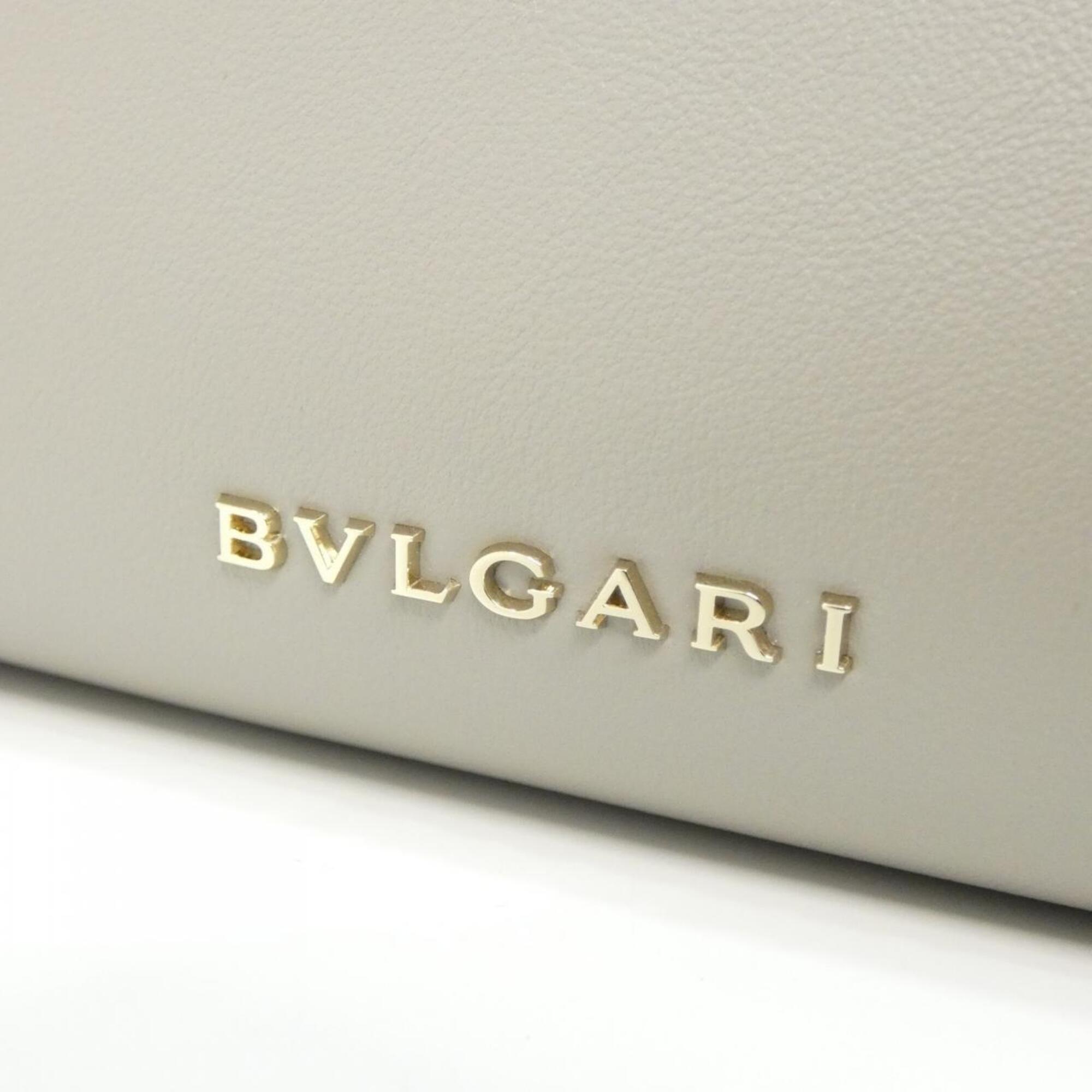 Bvlgari Gray Leather Handbag (Pre-Owned)
