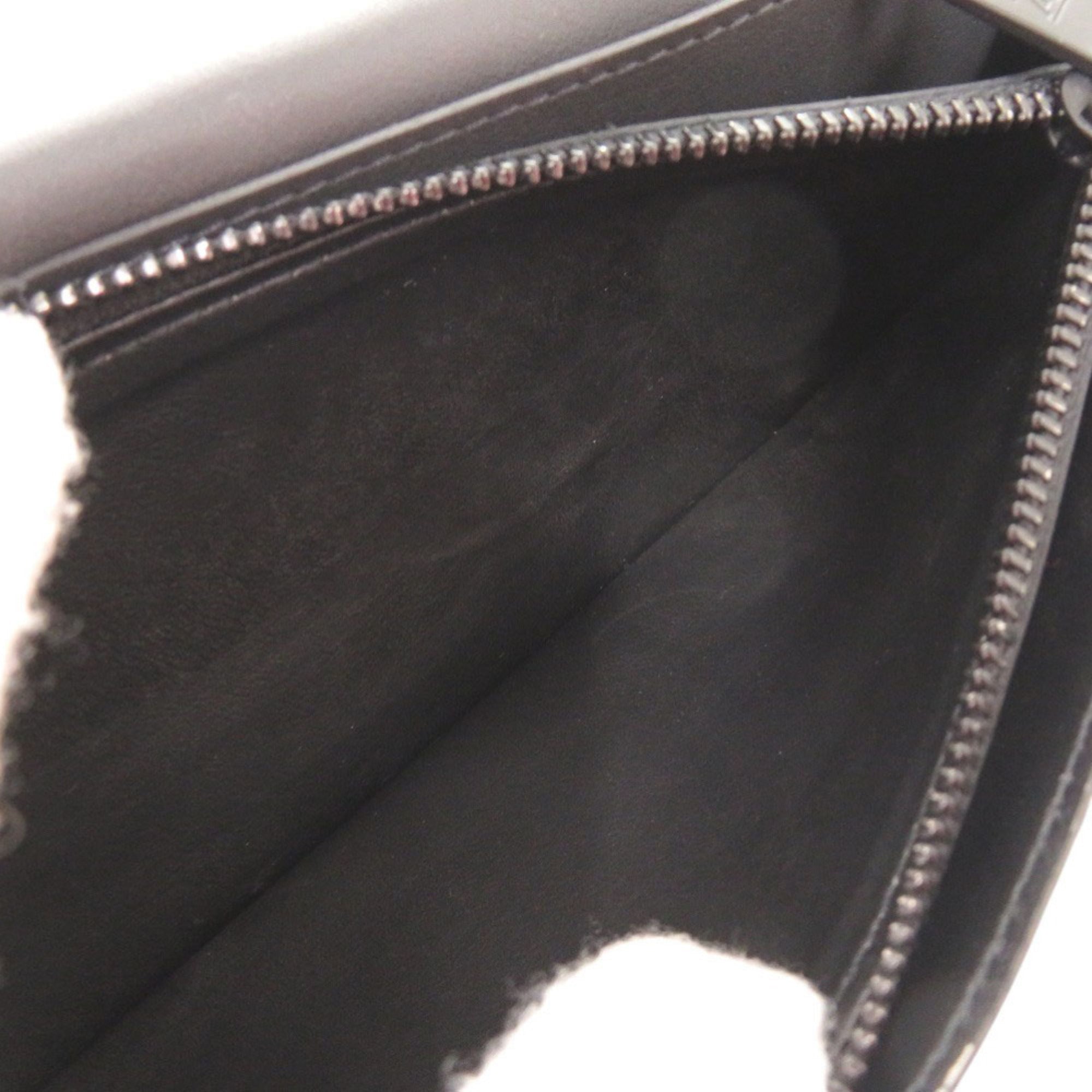 Louis Vuitton Black Leather Long Wallet (Bi-Fold) (Pre-Owned)