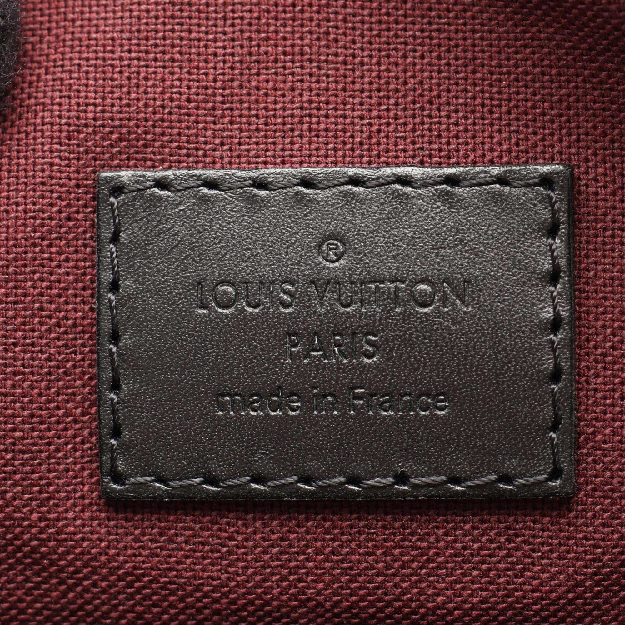 Louis Vuitton Black Brown Monogram Macassar Coated Canvas Leather Handbag Shoulder Bag (Pre-Owned)