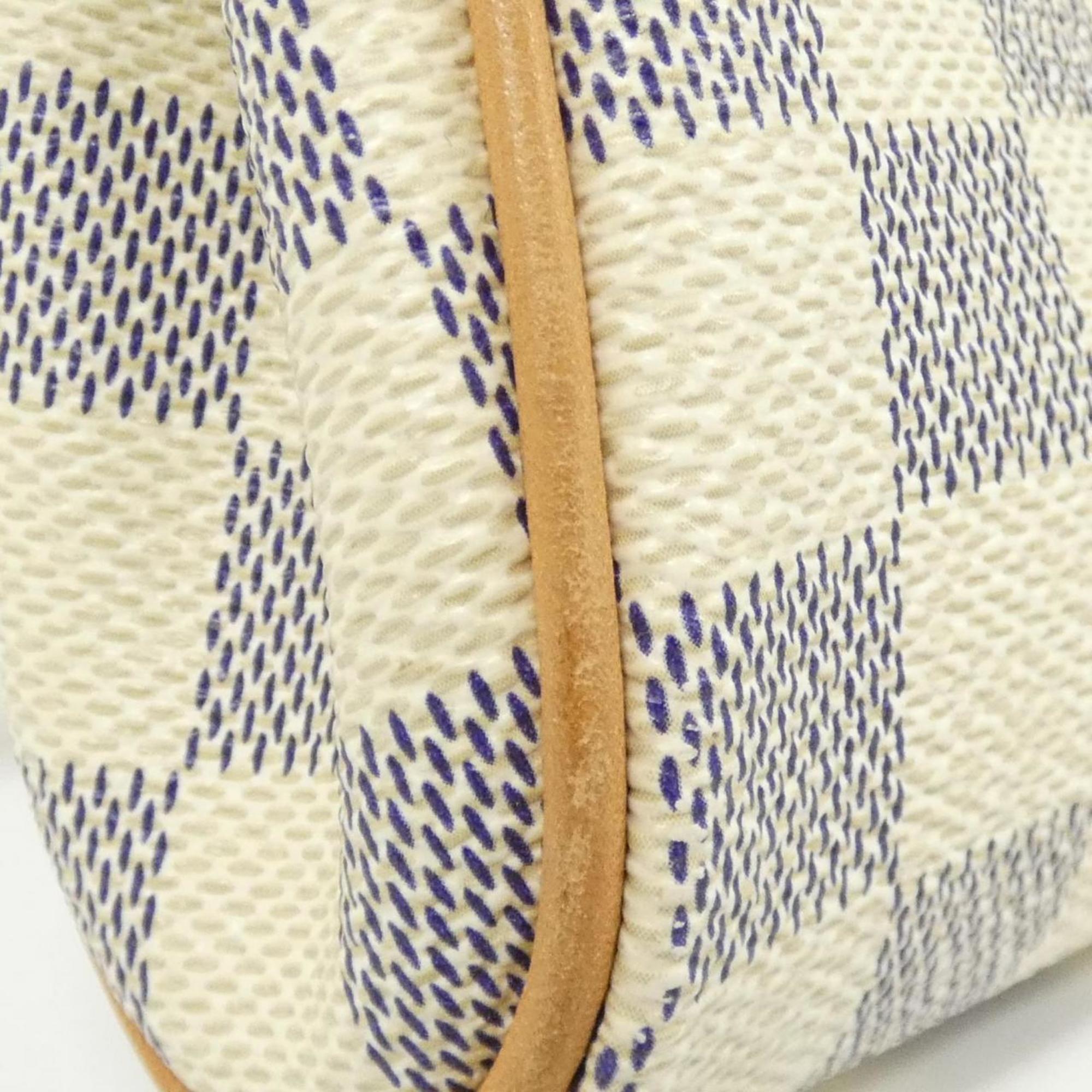 Louis Vuitton Azur White Coated Canvas Shoulder Bag (Pre-Owned)