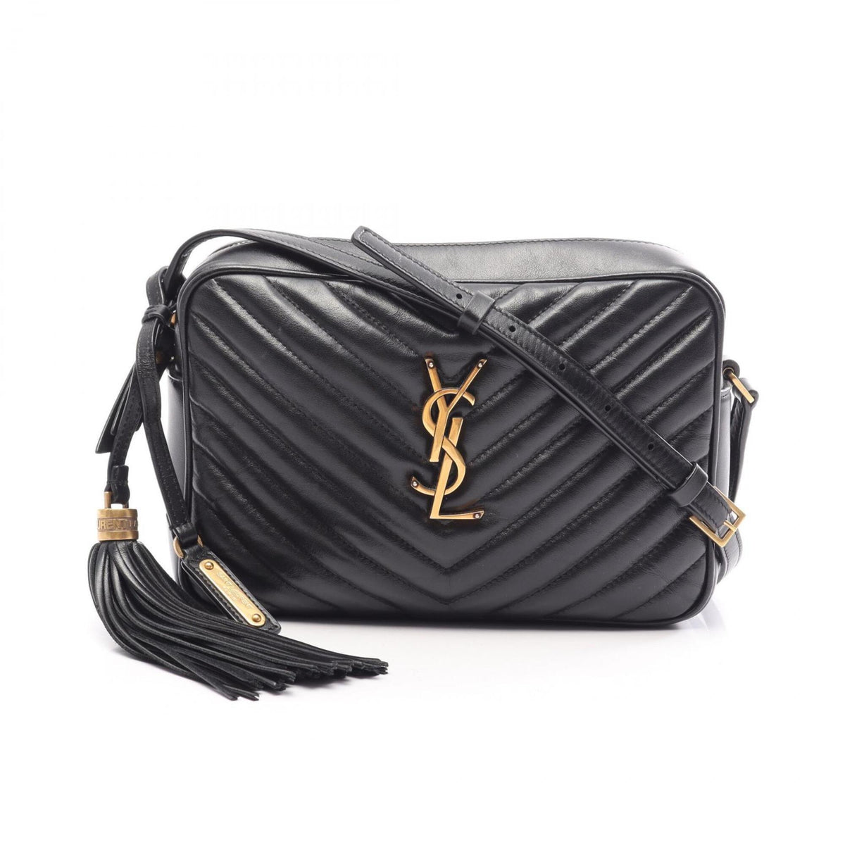 Saint Laurent Black Leather Handbag Shoulder Bag (Pre-Owned)