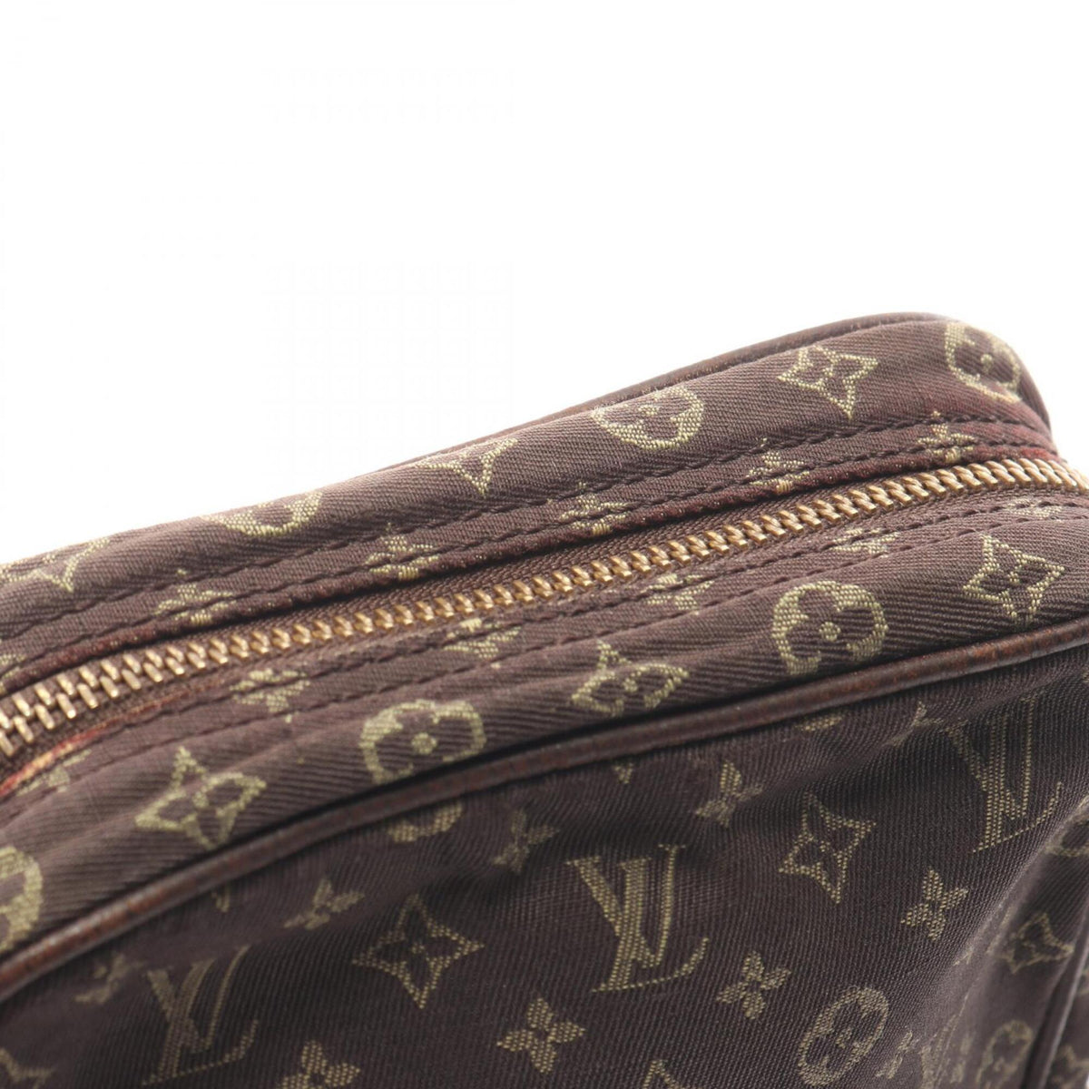 Louis Vuitton Brown Canvas Leather Handbag Pochette Shoulder Bag (Pre-Owned)
