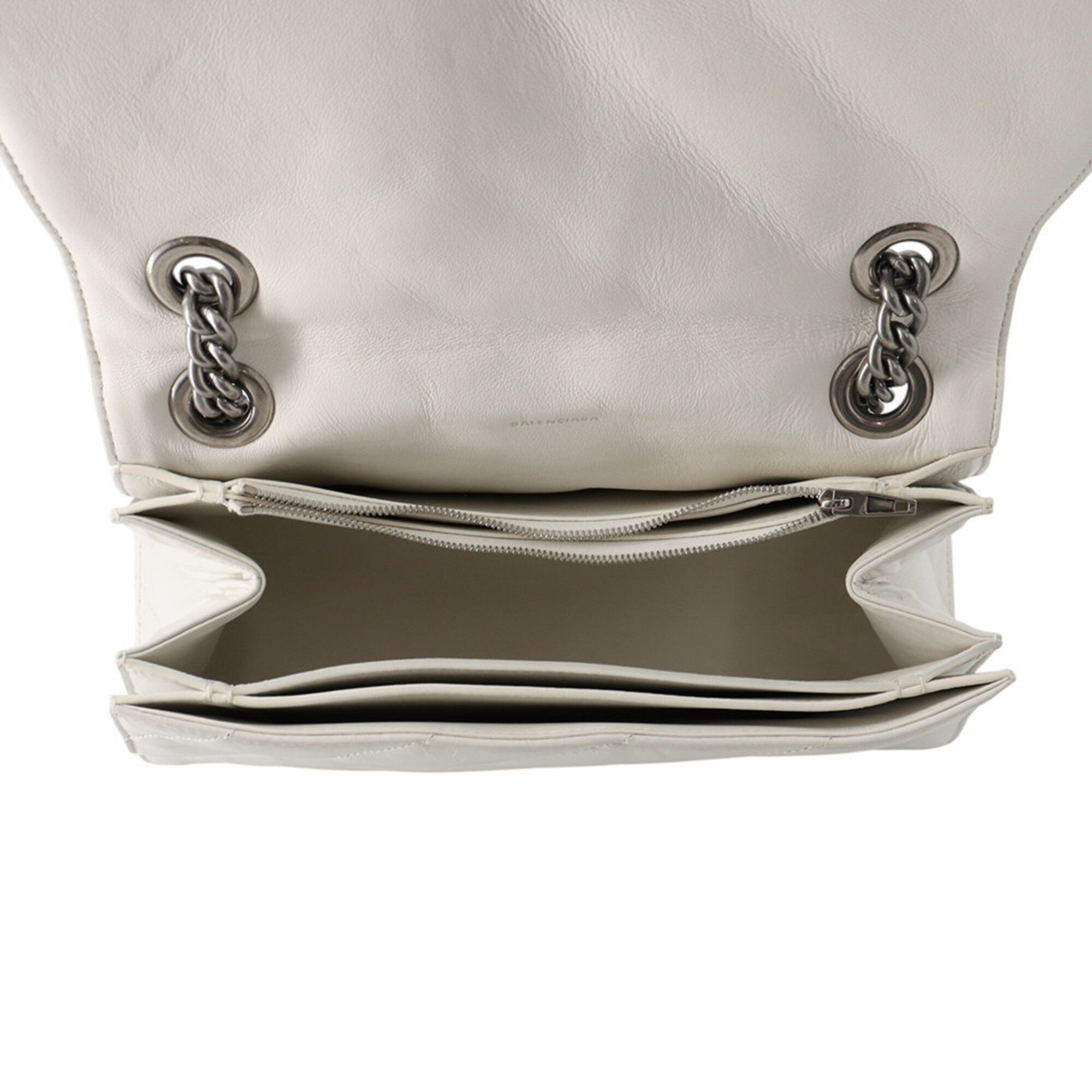 Balenciaga White Leather Handbag Shoulder Bag (Pre-Owned)