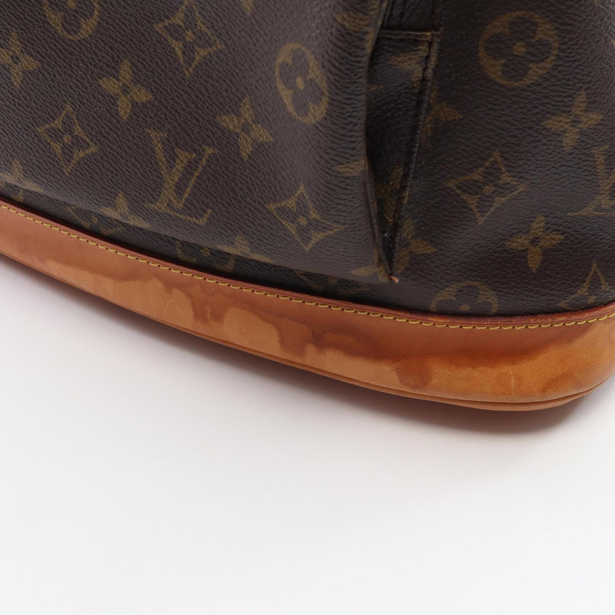 Louis Vuitton Brown Monogram Coated Canvas Leather Backpack (Pre-Owned)