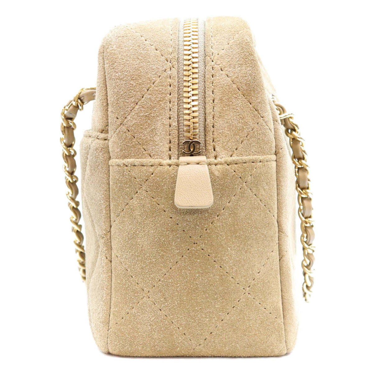 Chanel Beige Suede Shoulder Bag (Pre-Owned)