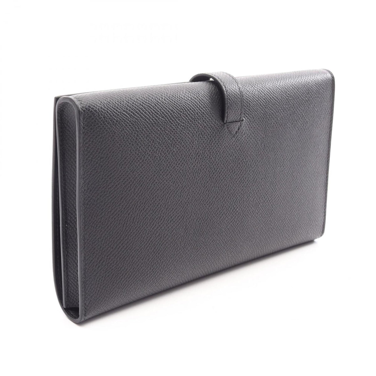 Hermes Black Epsom Leather Leather Long Wallet (Bi-Fold) (Pre-Owned)