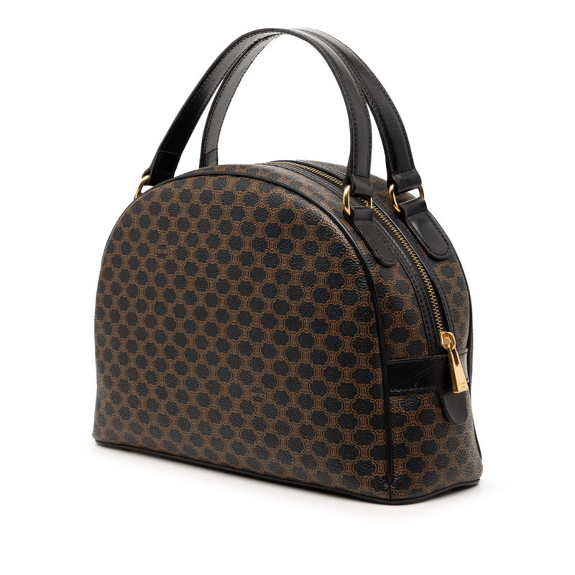 Celine Black Brown Pvc Leather Handbag (Pre-Owned)