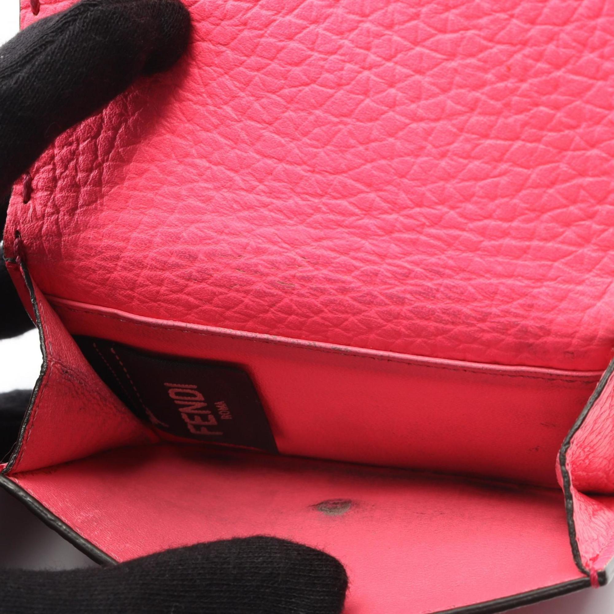 Fendi Pink Leather Wallet (Tri-Fold) (Pre-Owned)