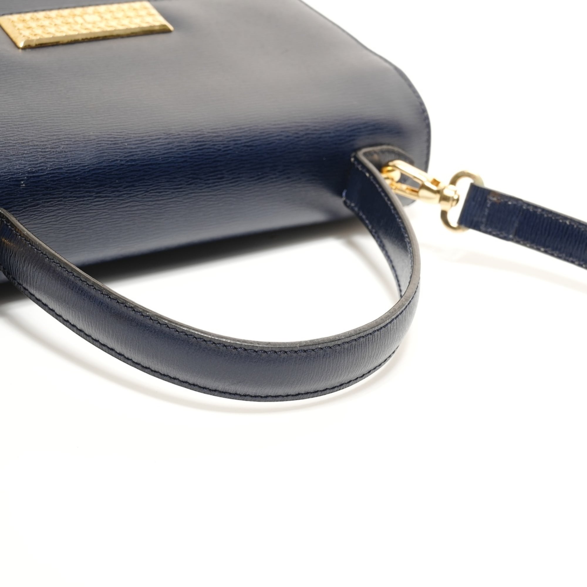 Christian Dior Navy Leather Handbag (Pre-Owned)