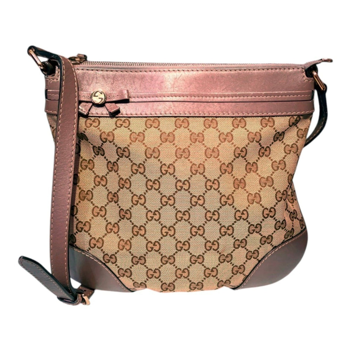 Gucci Beige Canvas Shoulder Bag (Pre-Owned)