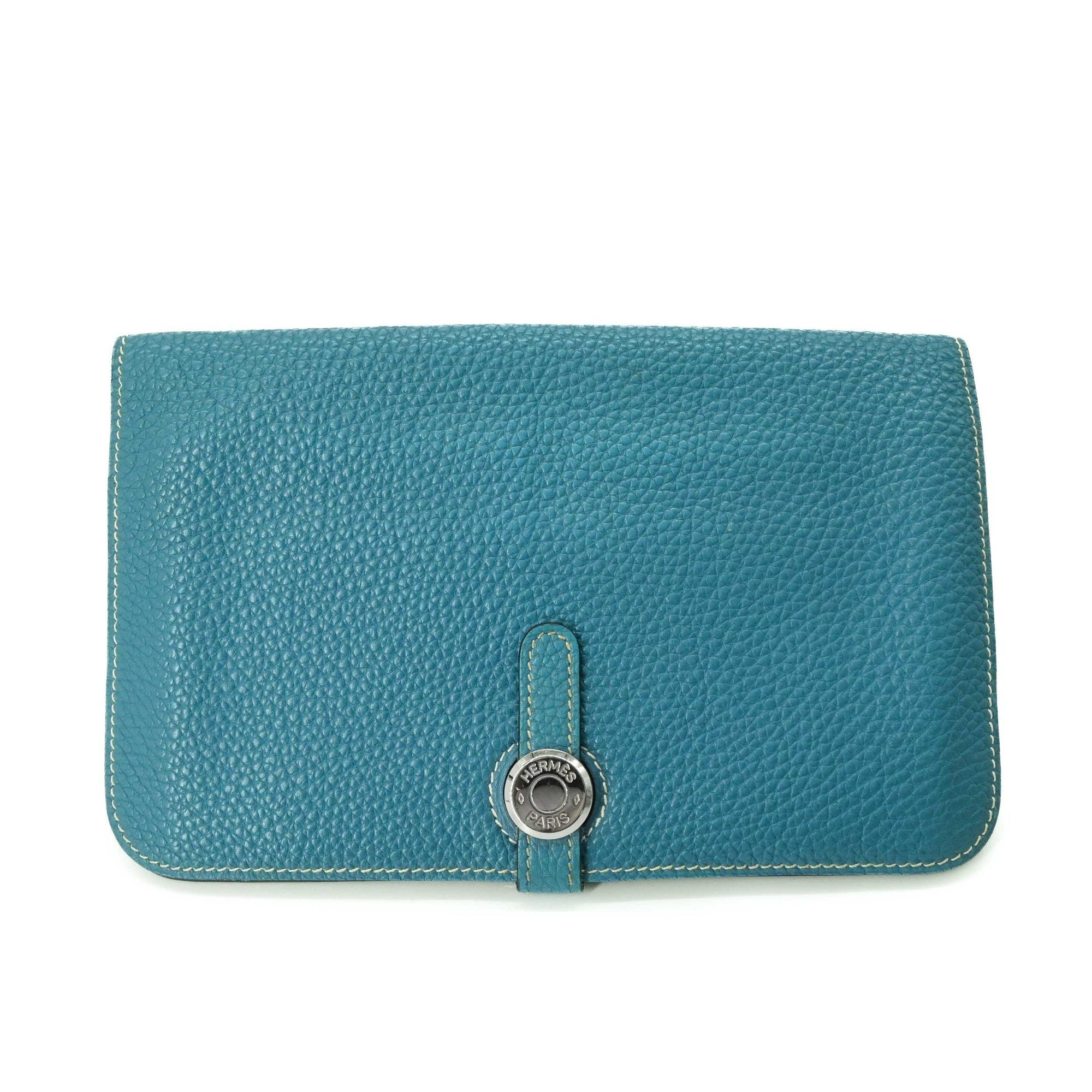 Hermes Dogon Duo Blue Jean Togo Leather Wallet (Bi-Fold) (Pre-Owned)