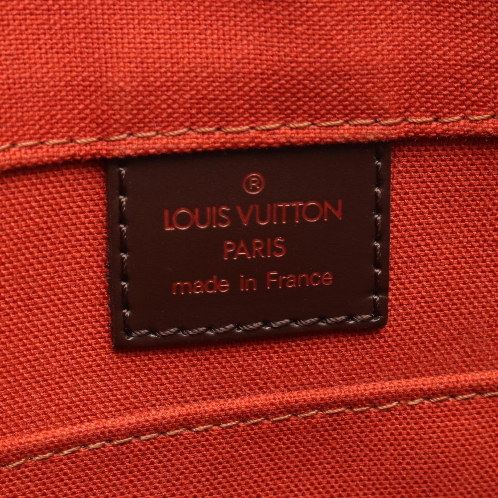 Louis Vuitton Brown Coated Canvas Leather Handbag Shoulder Bag (Pre-Owned)