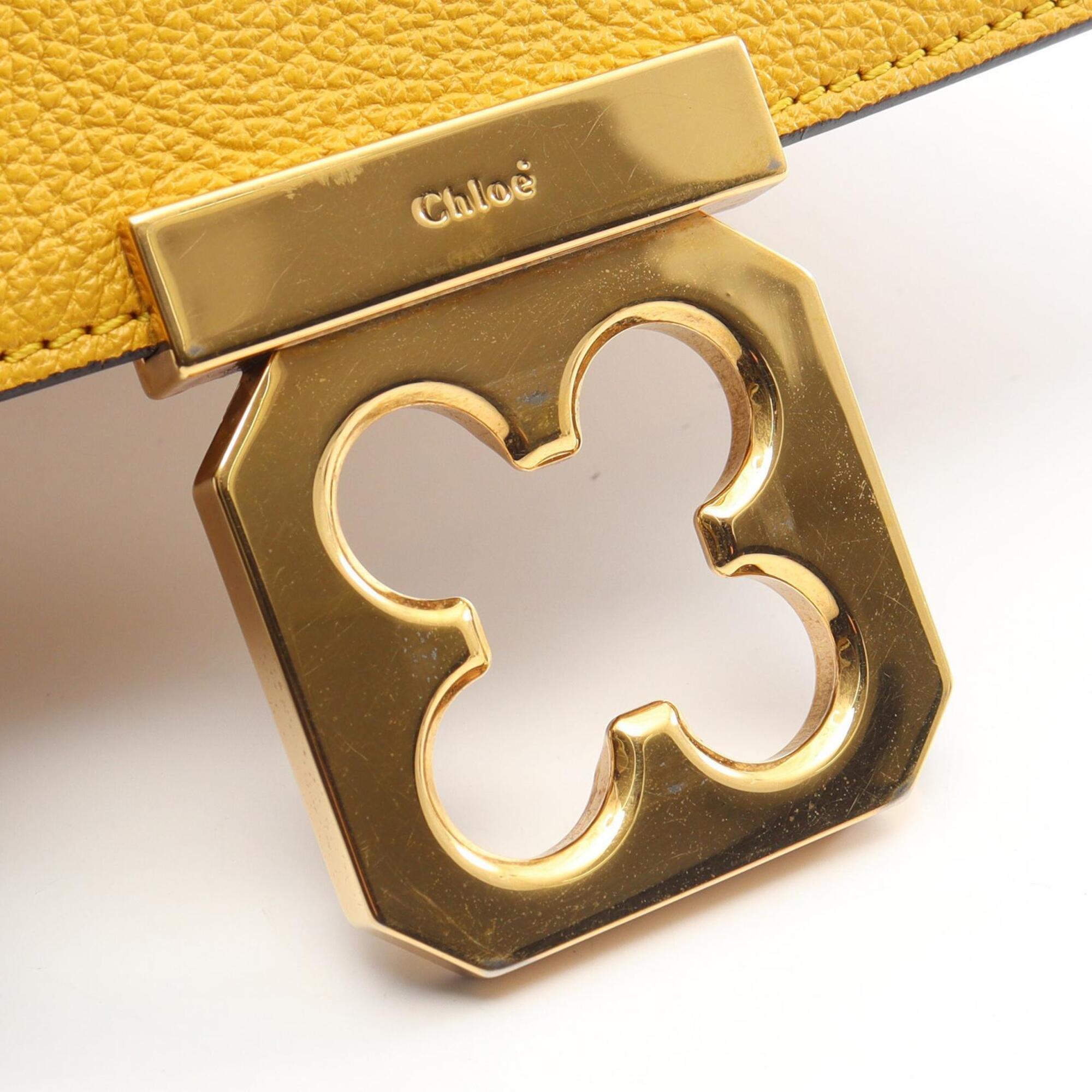 Chloé Yellow Leather Handbag Shoulder Bag (Pre-Owned)