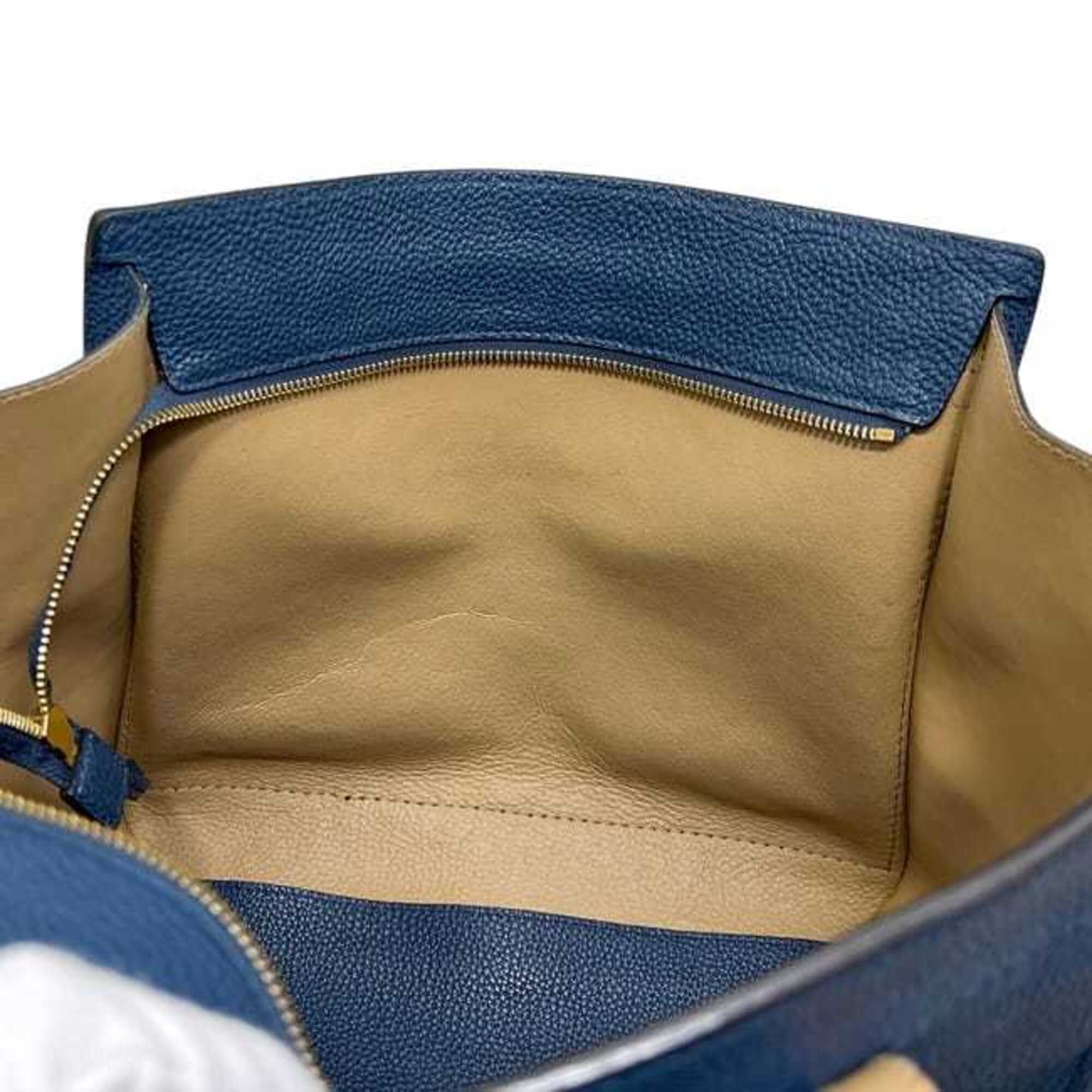 Salvatore Ferragamo Blue Leather Tote Bag (Pre-Owned)