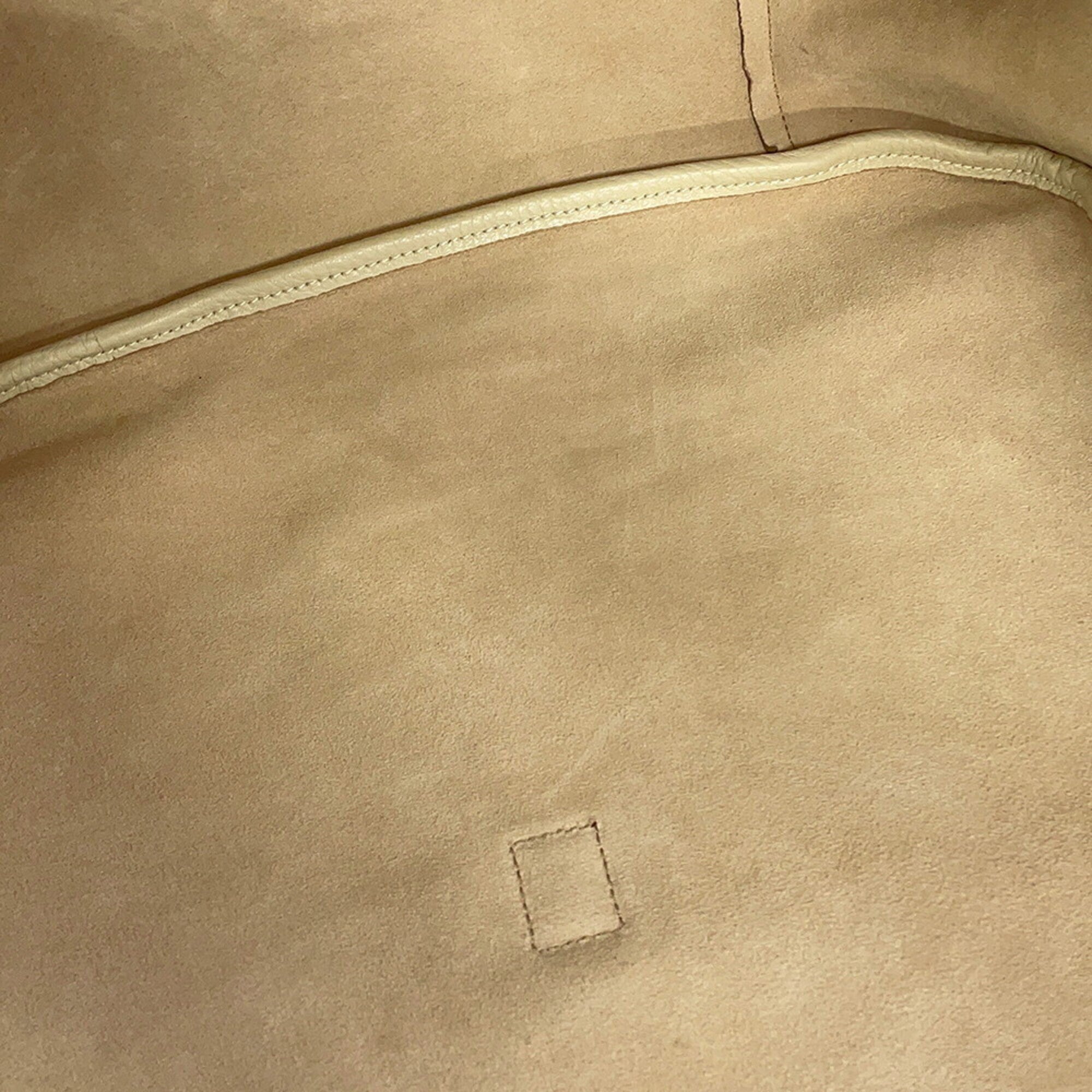 Yves Saint Laurent Dark Beige Handbag Tote Bag (Pre-Owned)