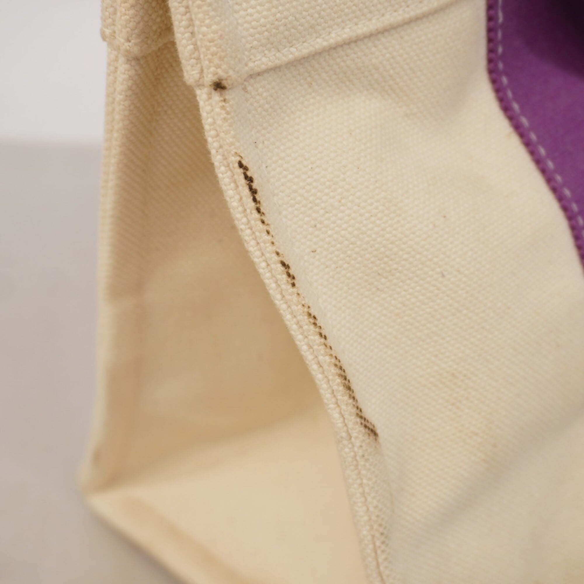 Hermes Purple Canvas Tote Bag (Pre-Owned)