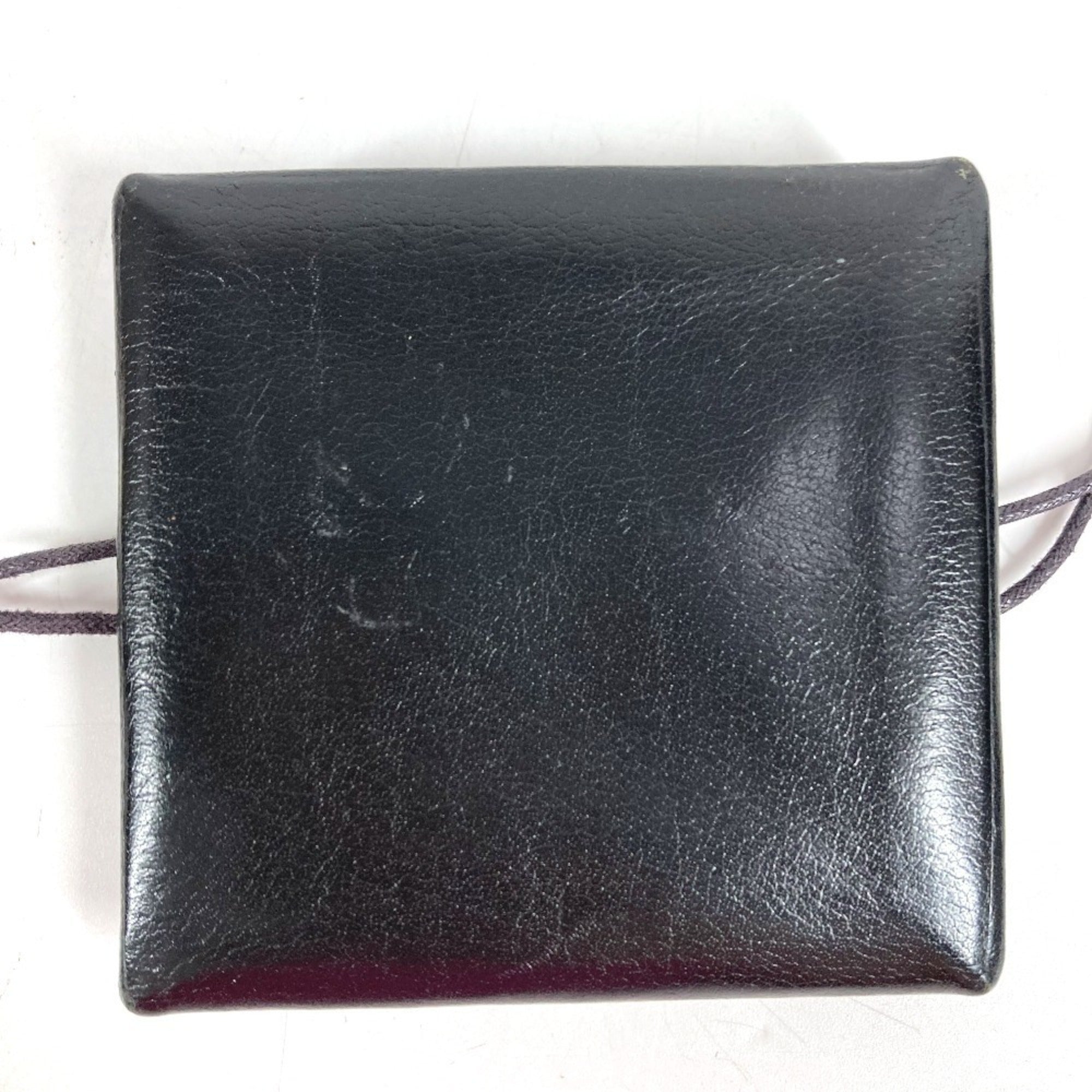 Hermes Black Leather Coin Purse/Coin Case (Pre-Owned)