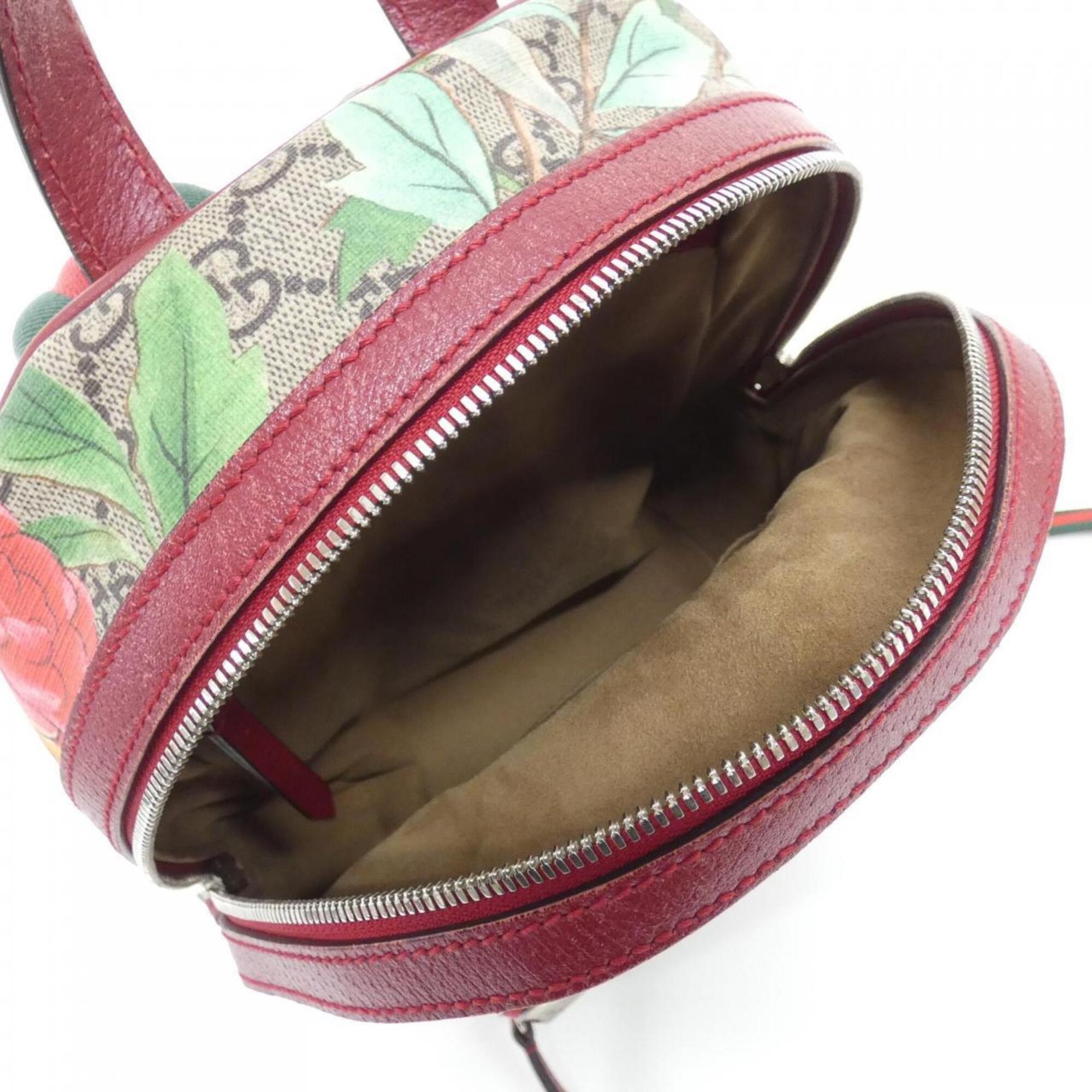 Gucci Beige Red Color Backpack (Pre-Owned)