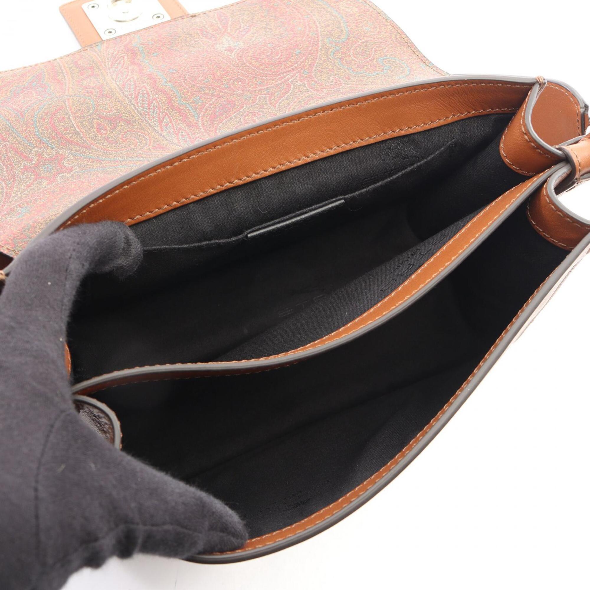 Etro Brown Coated Canvas Leather Handbag (Pre-Owned)