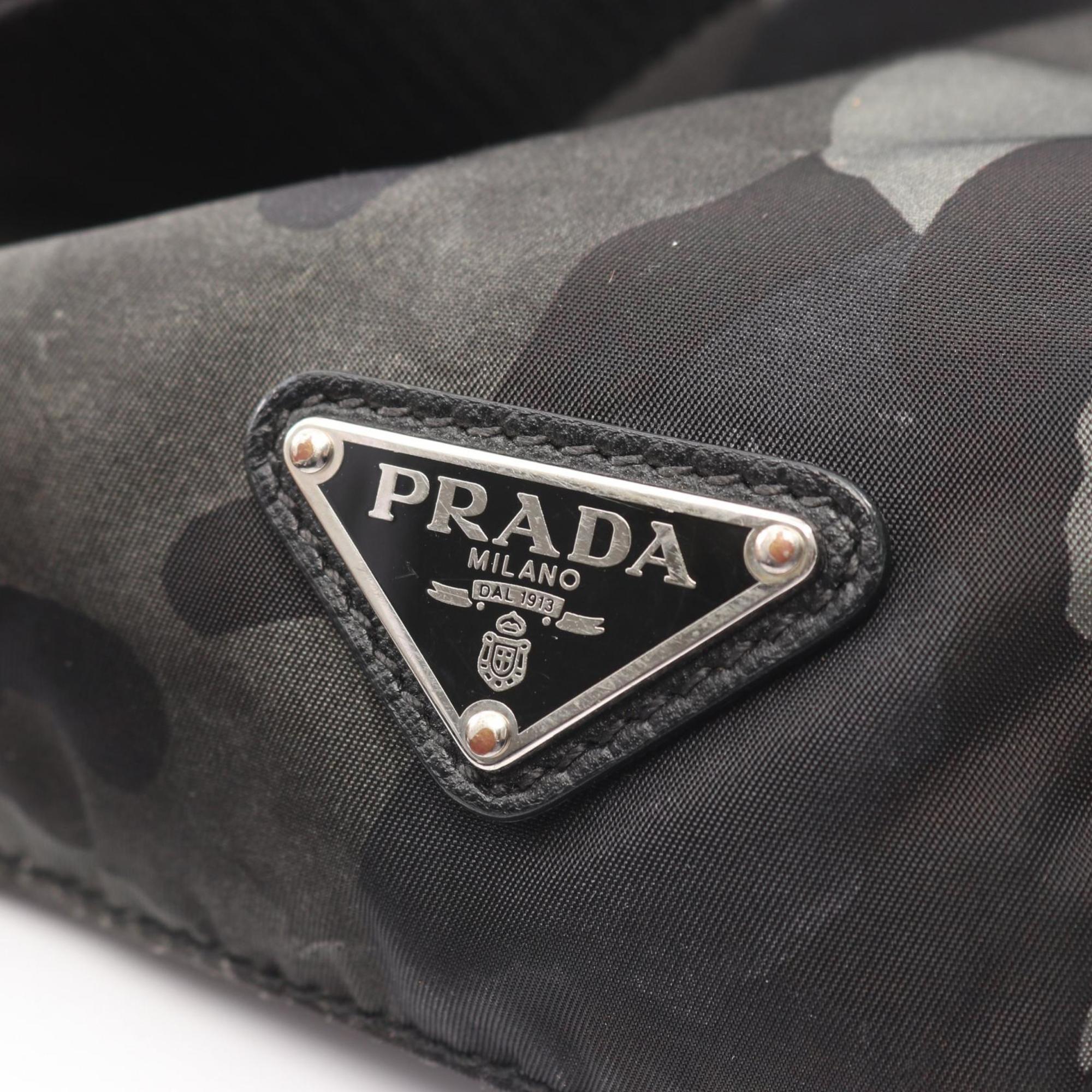 Prada Green Multi-Color Nylon Shoulder Bag (Pre-Owned)
