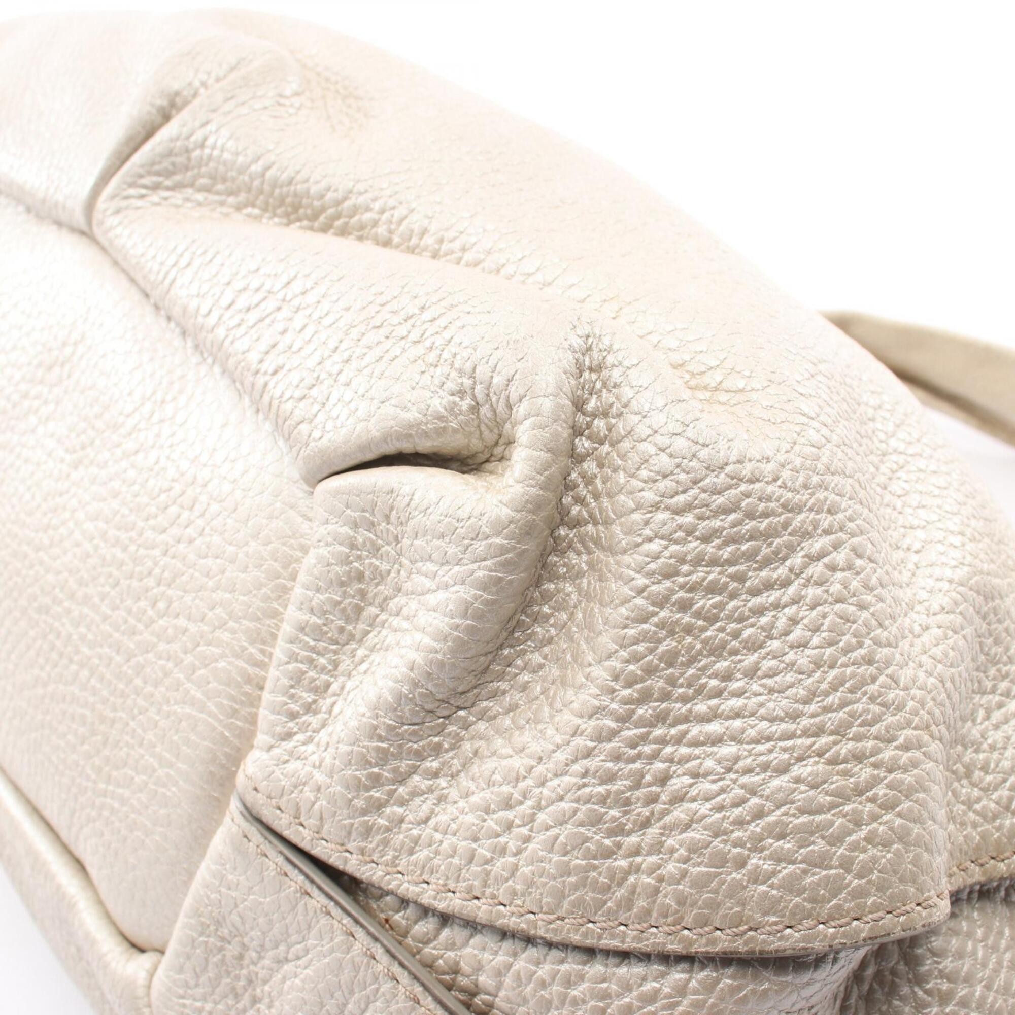 Celine Metallic White Leather Handbag (Pre-Owned)