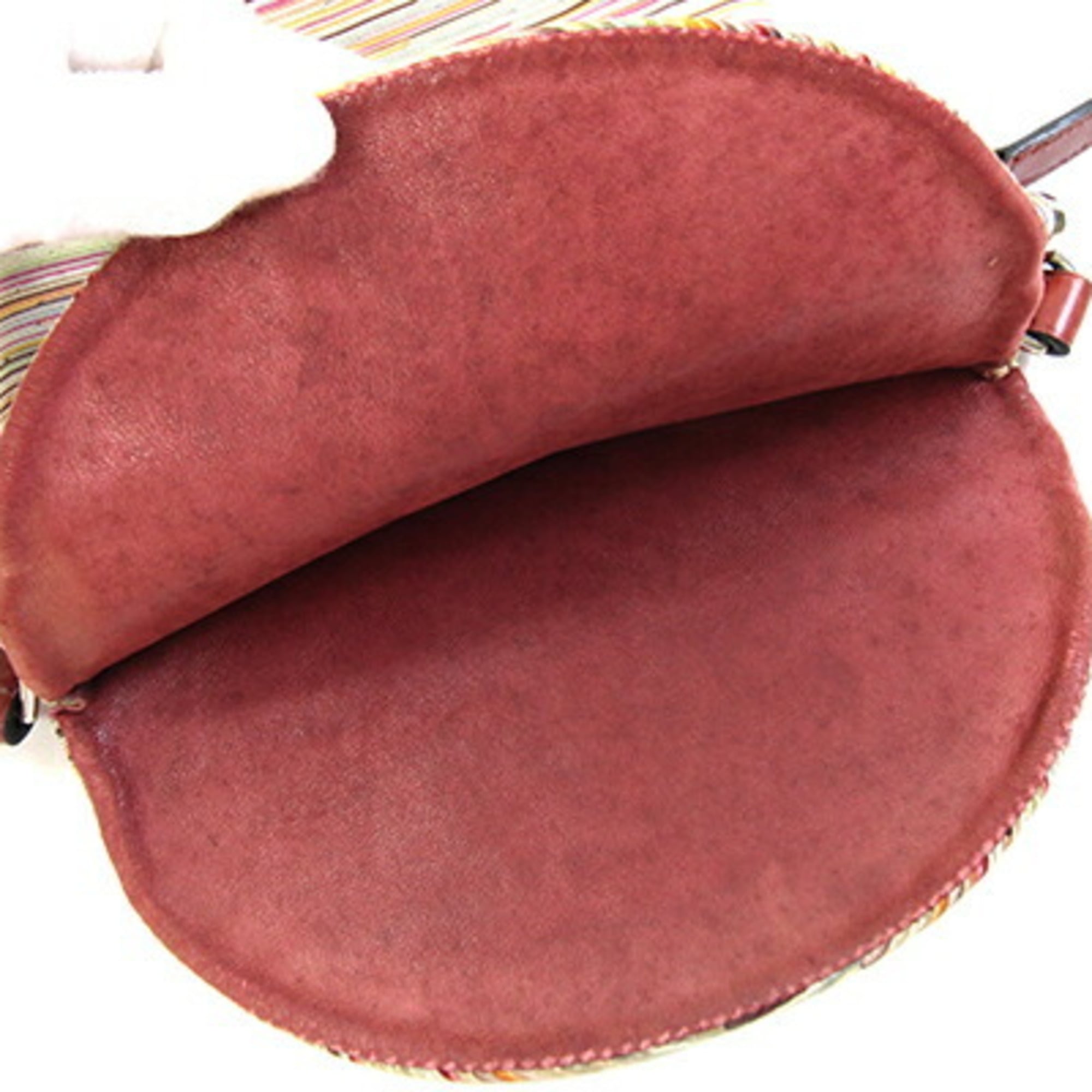 Hermes Rouge H Vibrato Leather Pochette Shoulder Bag (Pre-Owned)