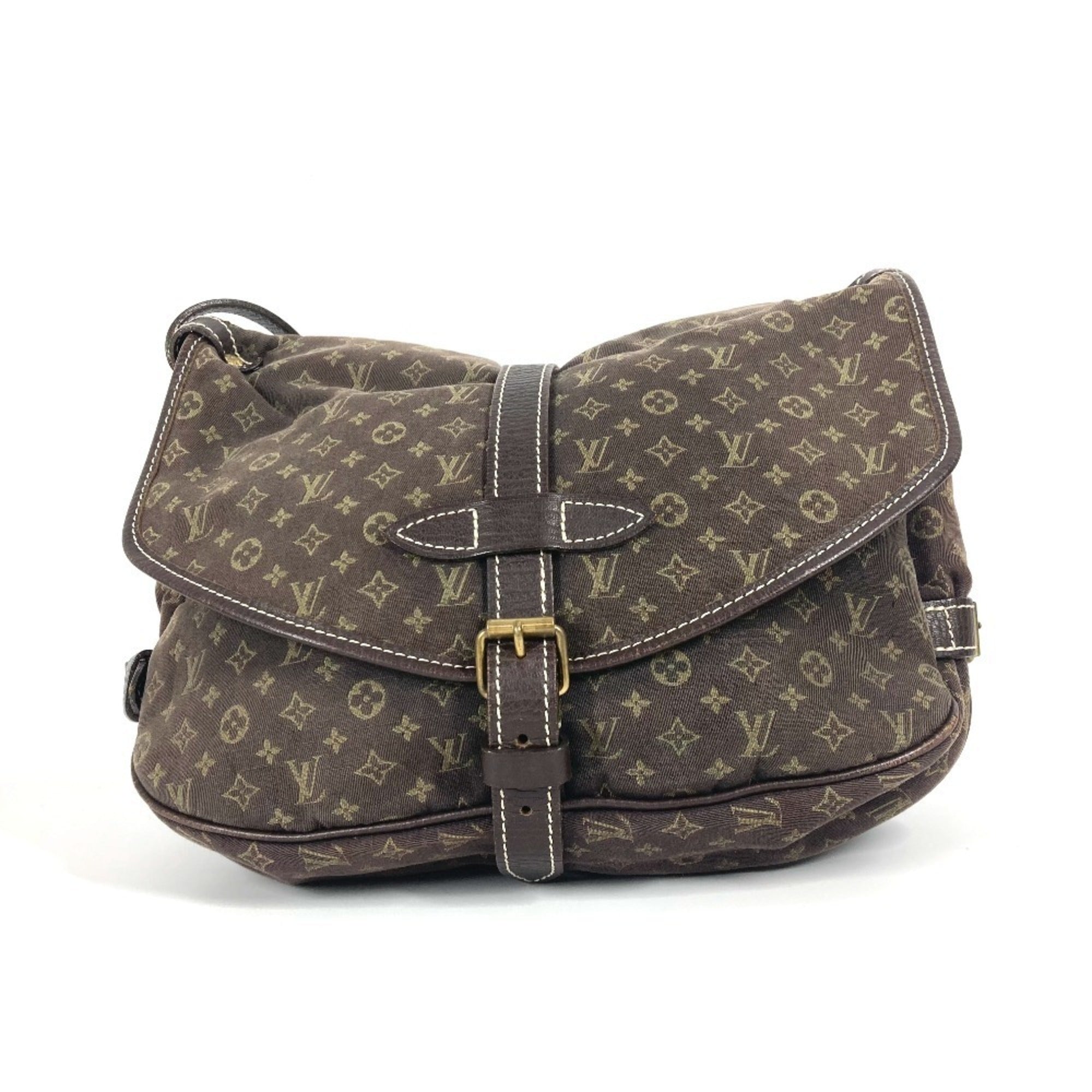 Louis Vuitton Brown Fusain Monogram Mini Lin Shoulder Bag (Pre-Owned)