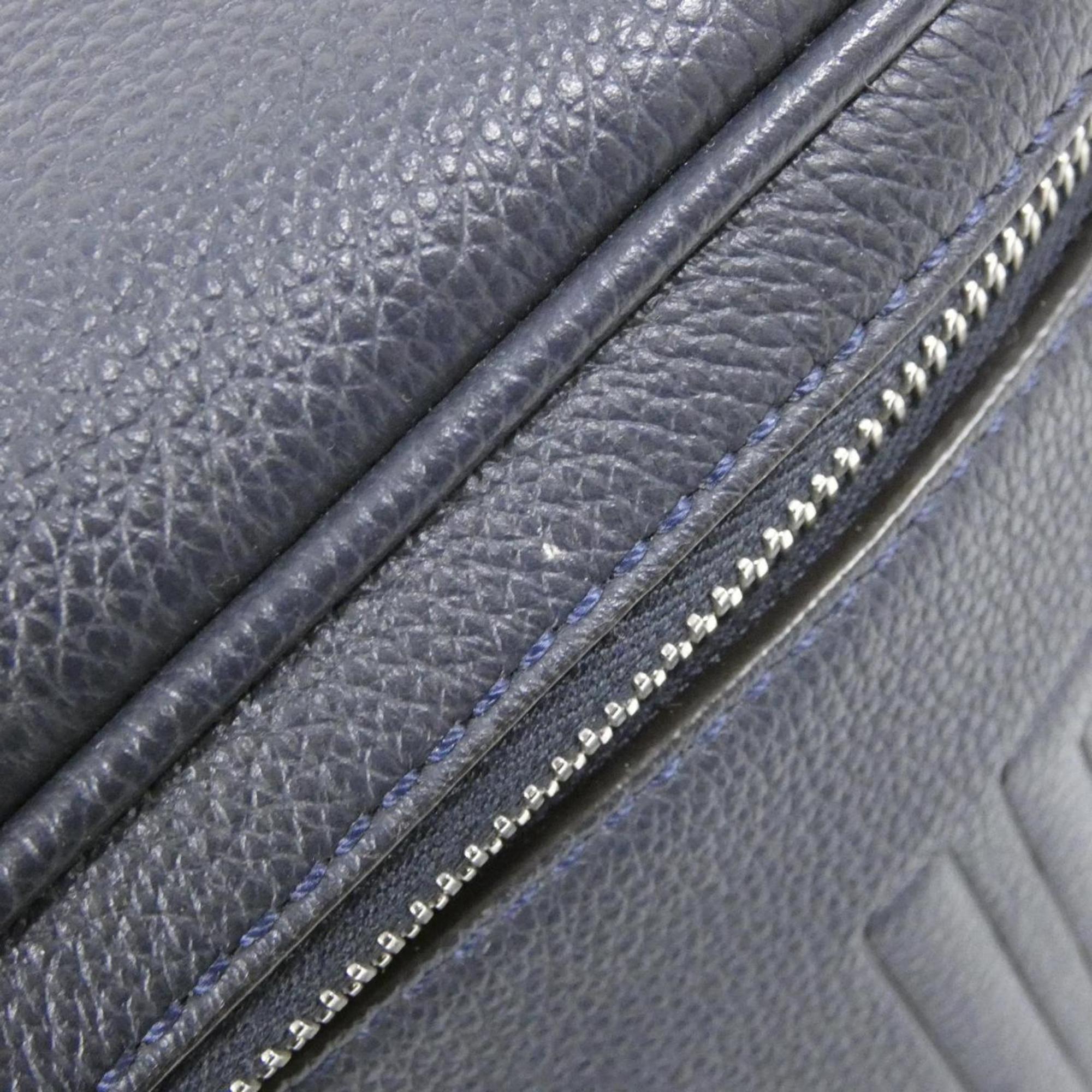 Fendi Dark Blue Leather Shoulder Bag (Pre-Owned)