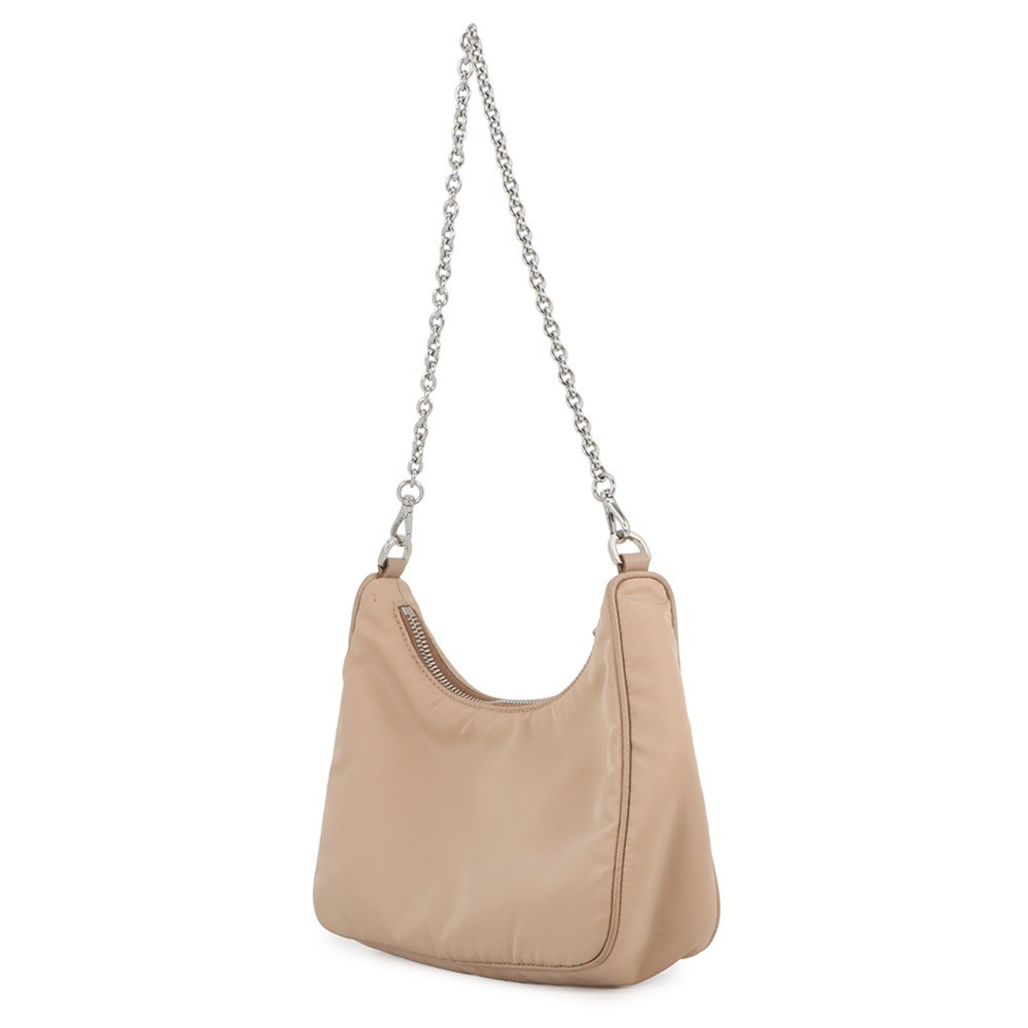 Prada Beige Nylon Handbag Shoulder Bag (Pre-Owned)