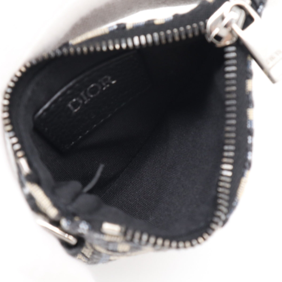 Christian Dior Beige Navy Cotton Leather Shoulder Bag (Pre-Owned)
